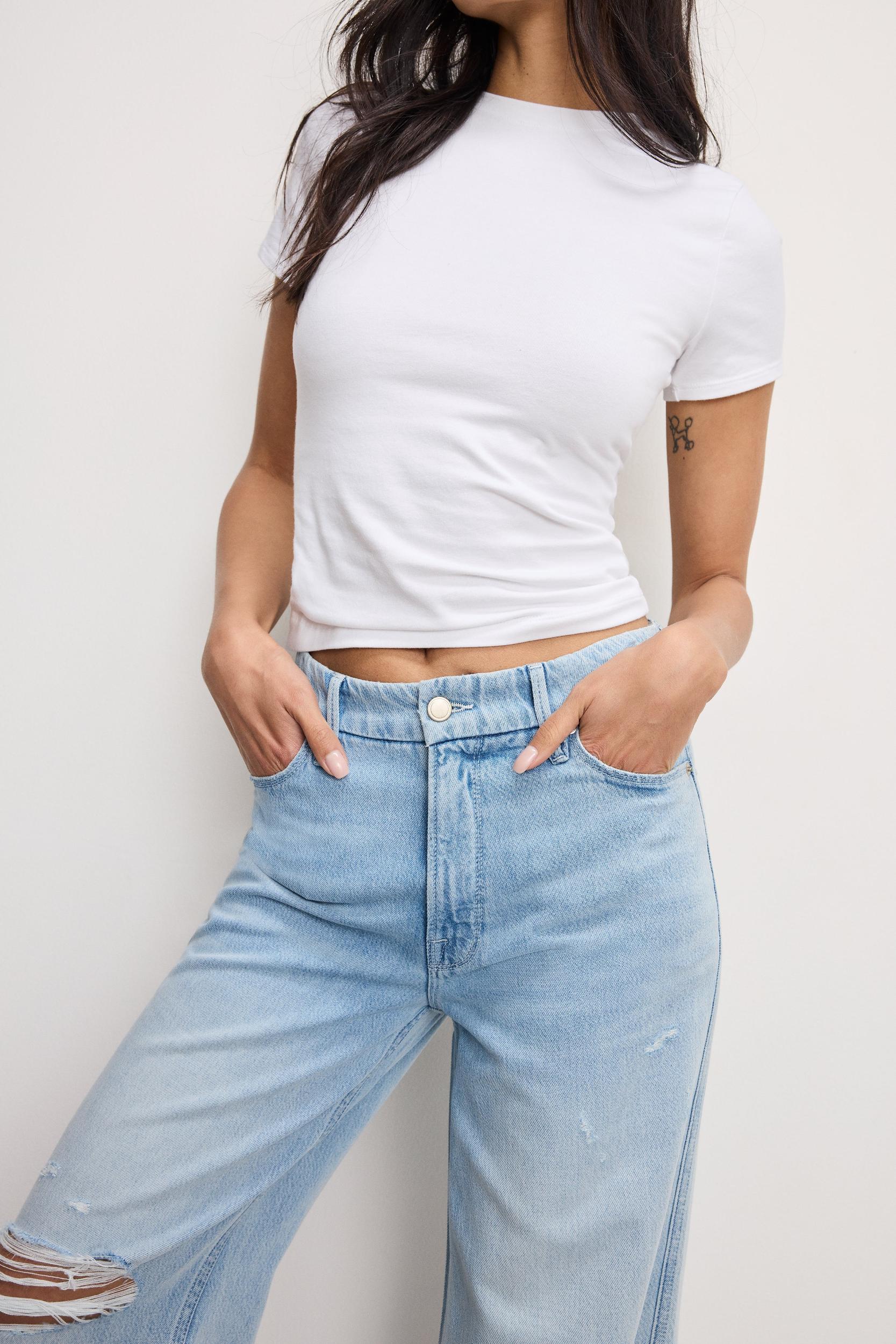 WEIGHTLESS GOOD SKATE WIDE CROPPED JEANS | INDIGO959 Product Image