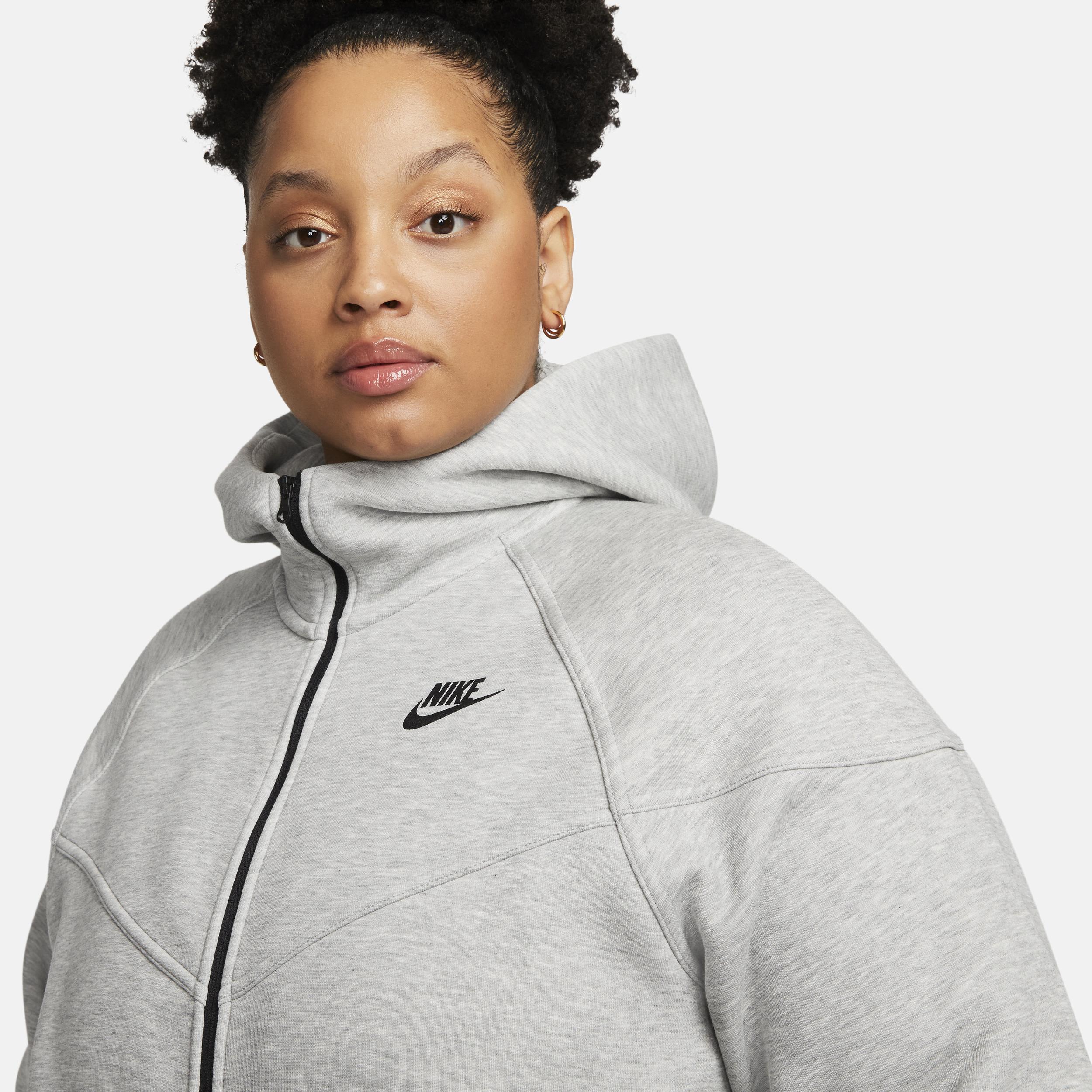 Womens Nike Sportswear Tech Fleece Windrunner Full-Zip Hoodie (Plus Size) | FB8340-063 Product Image