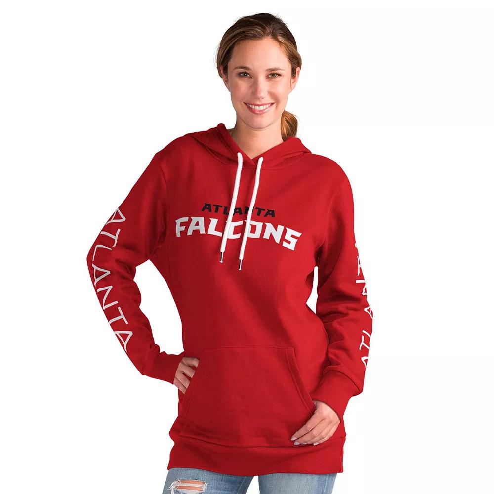Women's G-III 4Her by Carl Banks Red Atlanta Falcons Extra Inning Pullover Hoodie,  Product Image
