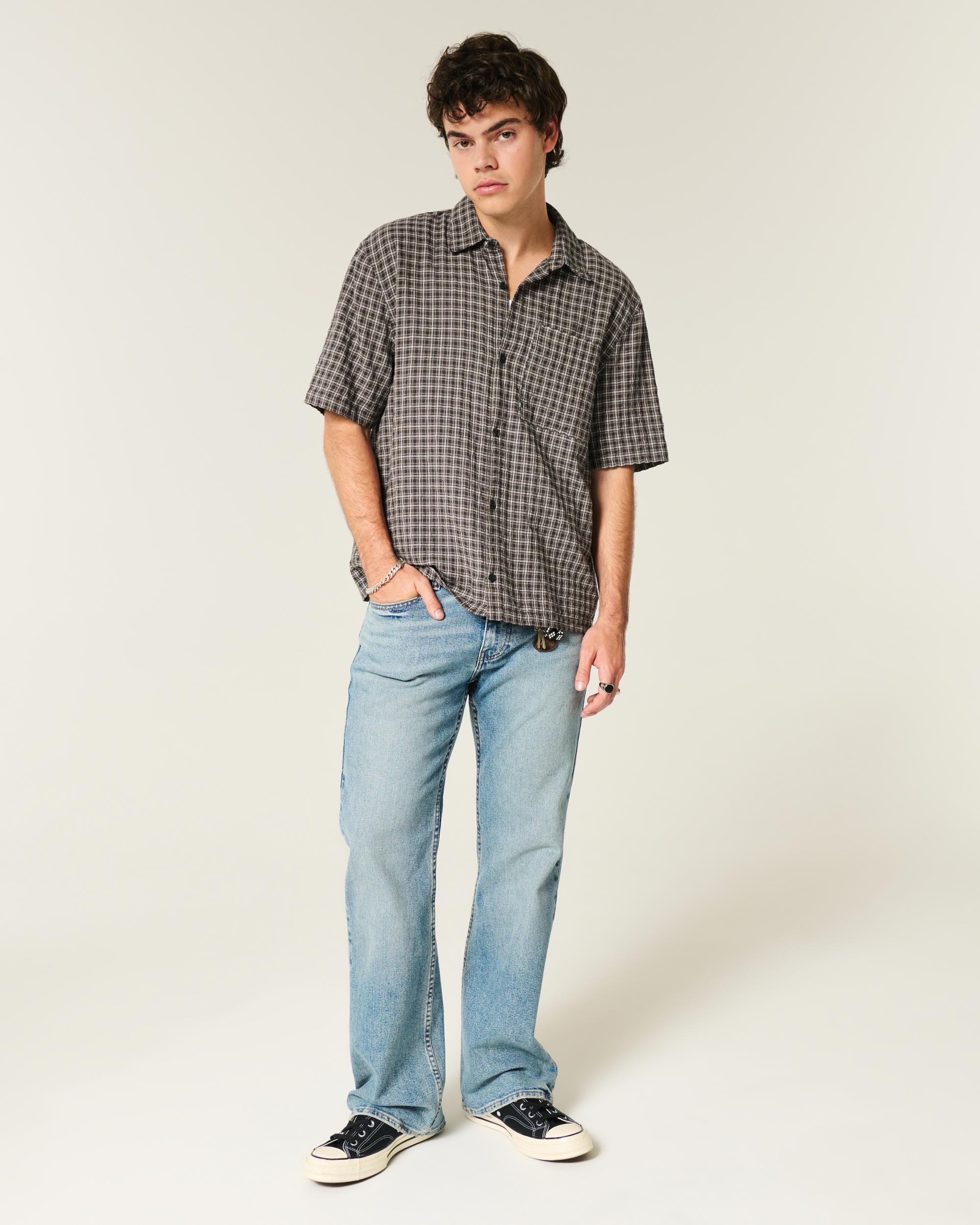 Boxy Short-Sleeve Pocket Shirt Product Image