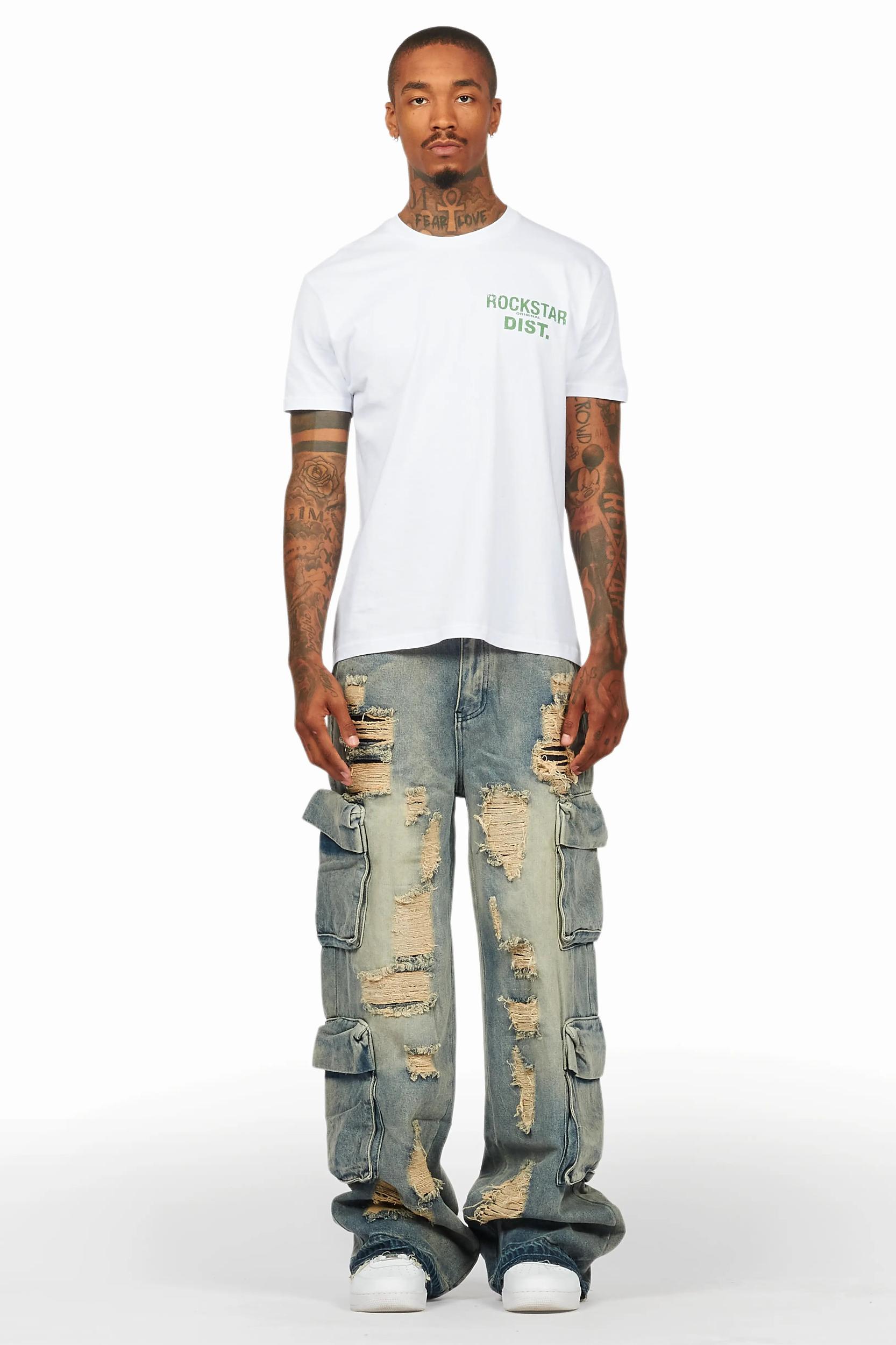 Peppe Blue Baggy Fit Jean Male Product Image