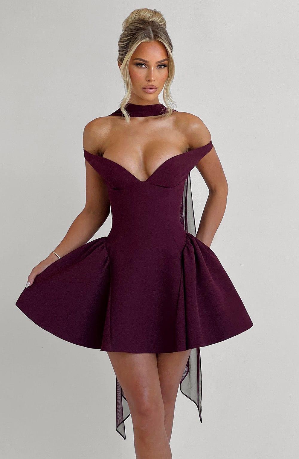 Marla Mini Dress - Cherry Lacquer Product Image
