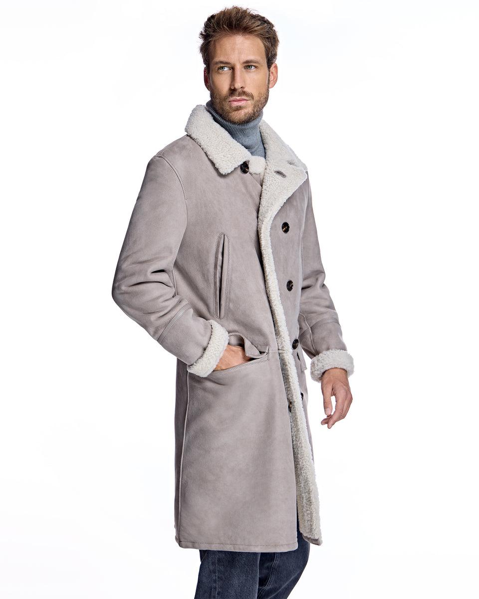Men's Shearling Peacoat Product Image