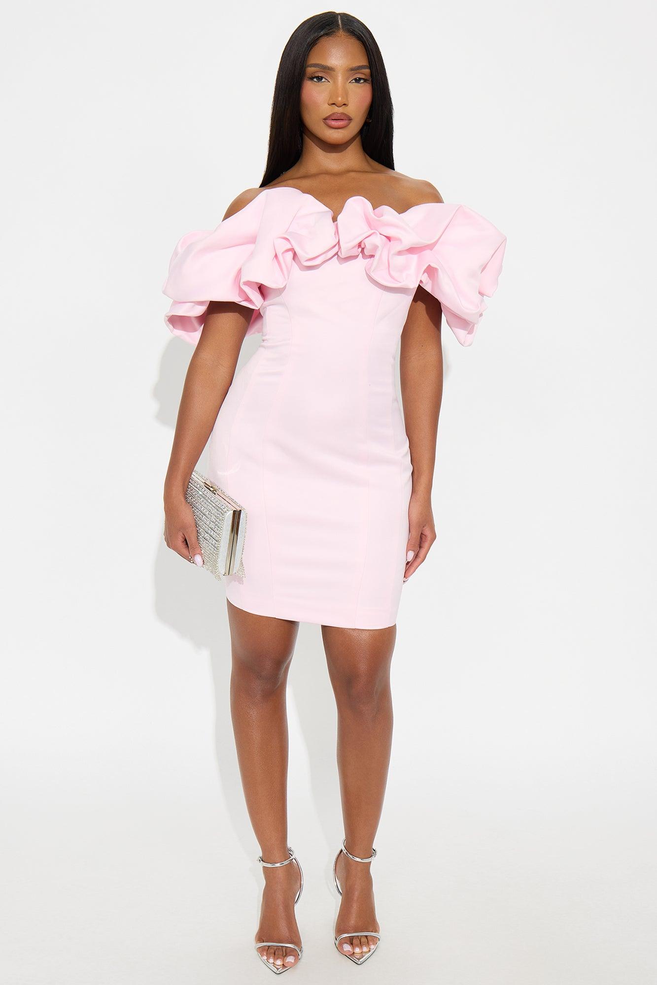 Tall Parisian Nights Mini Dress - Pink Female Product Image