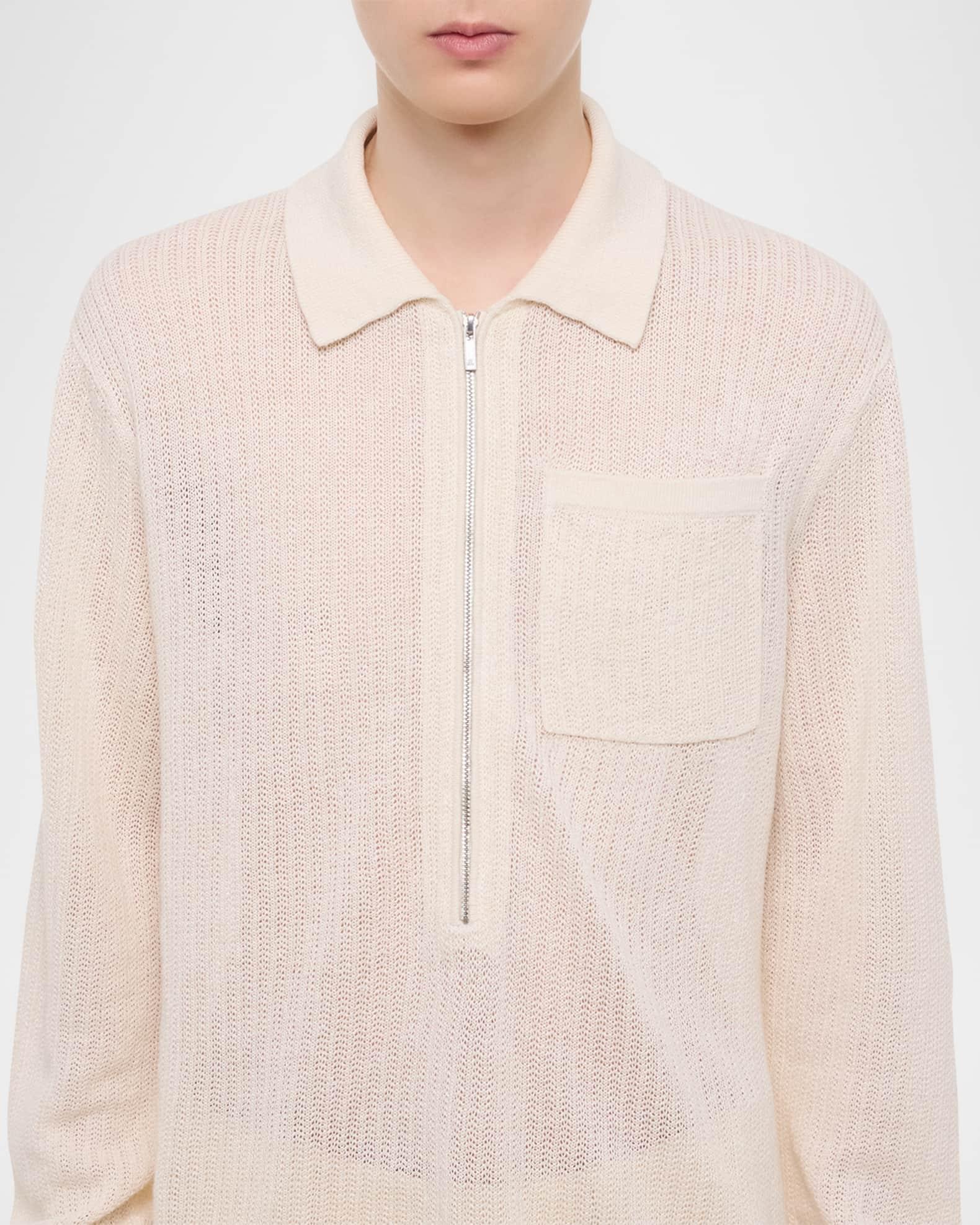 Men's Fine-Gauge Knit Polo Shirt Product Image