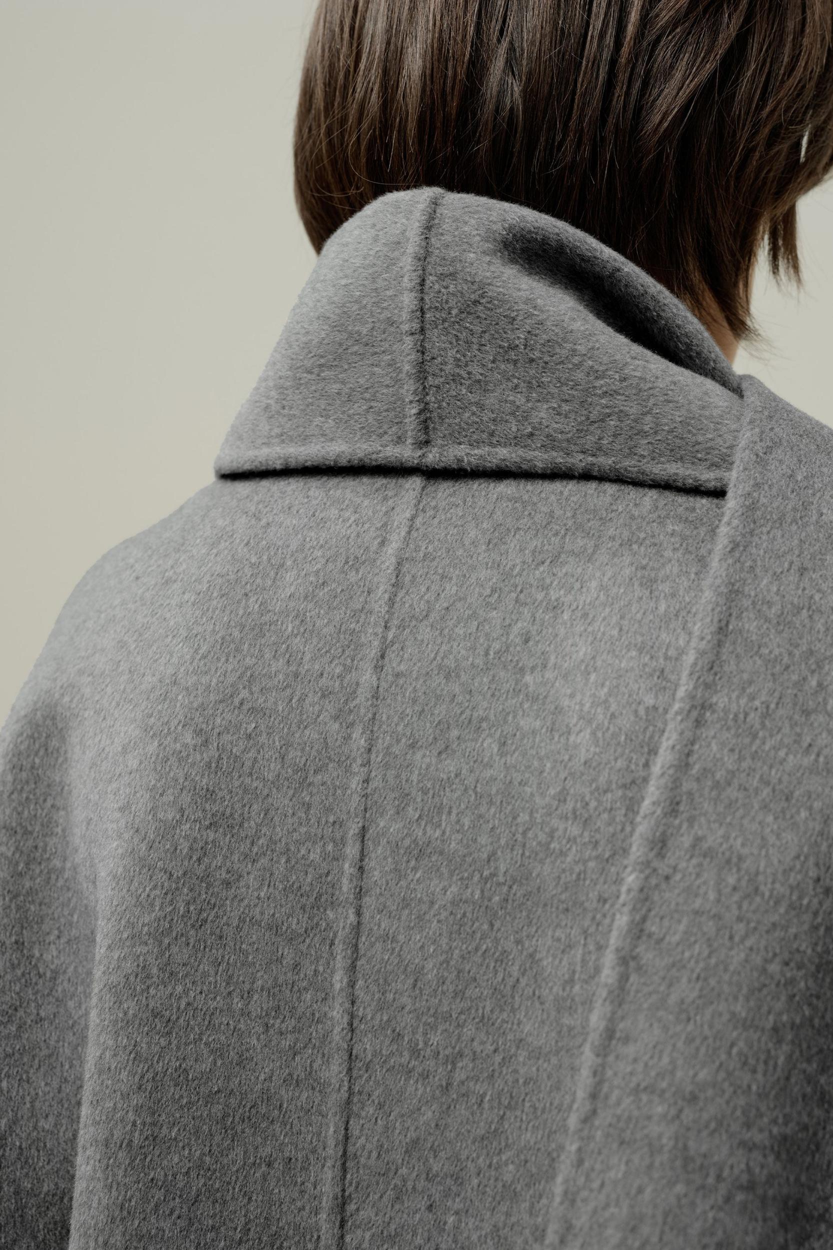 Double-Faced Silk Wool Blend Coat Product Image