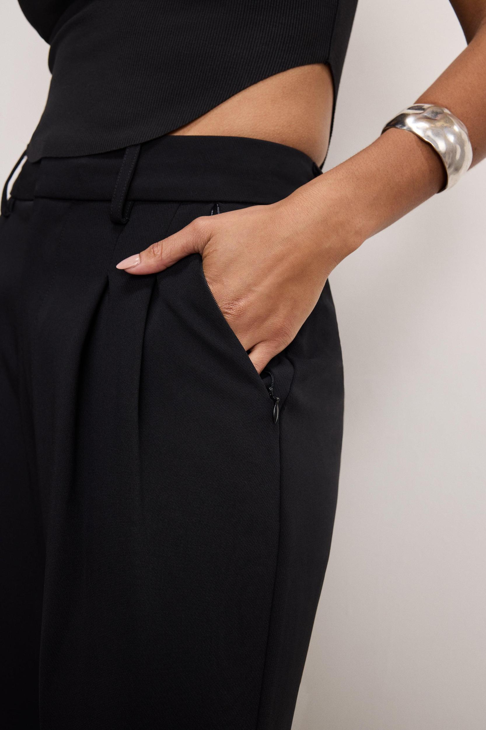 LUXE SUITING TROUSERS | BLACK001 Product Image