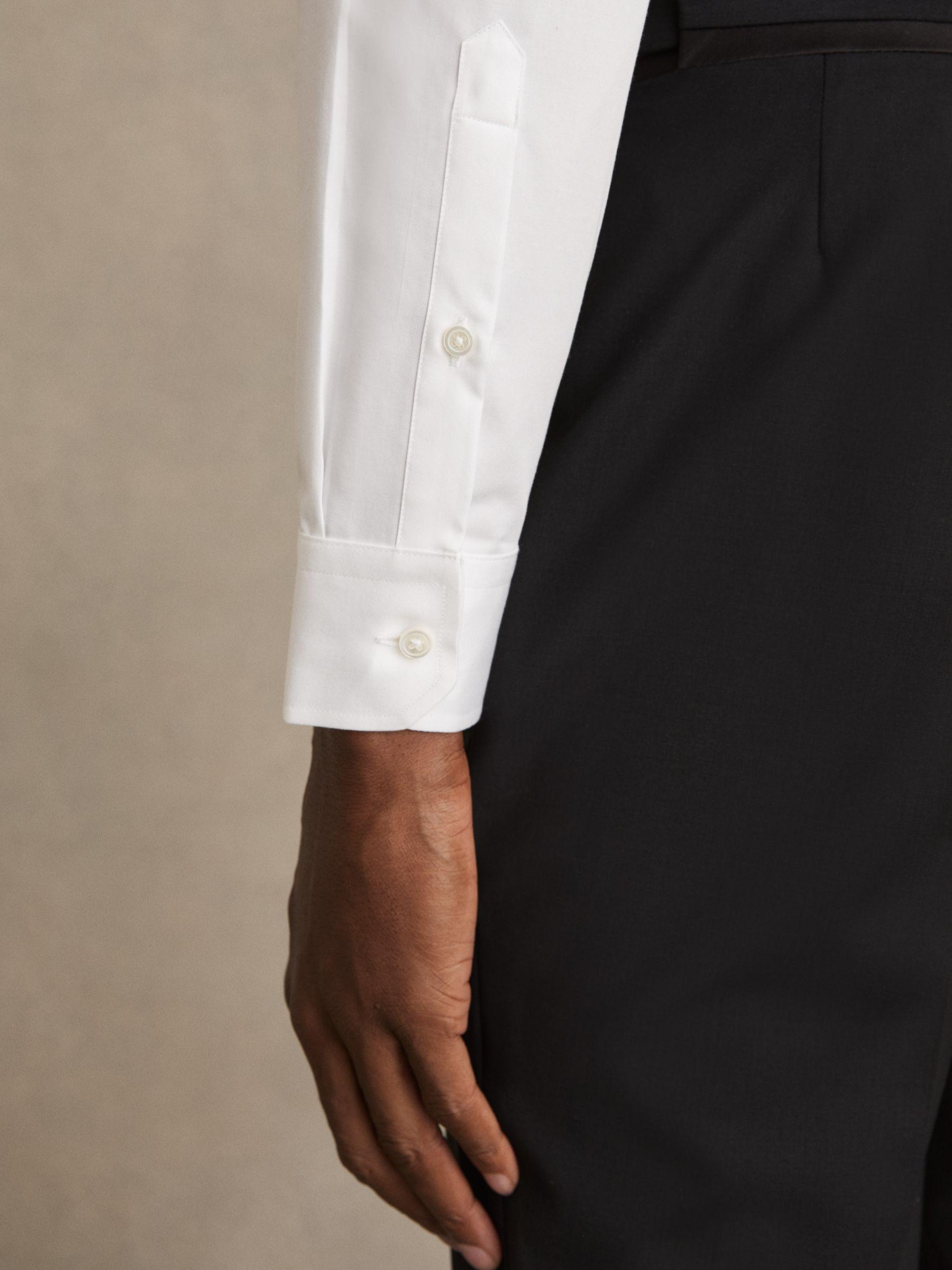 Cotton Marcella Tuxedo Shirt Regular-Fit in White Product Image