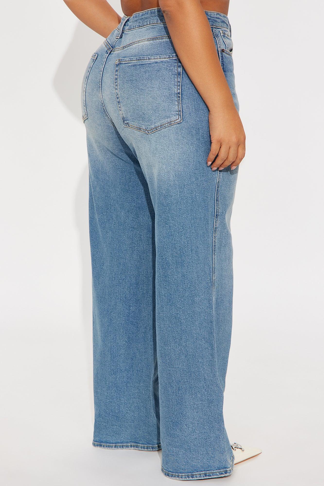 Eastside Low Rise Crossover Wide Leg Jean - Vintage Wash Female Product Image