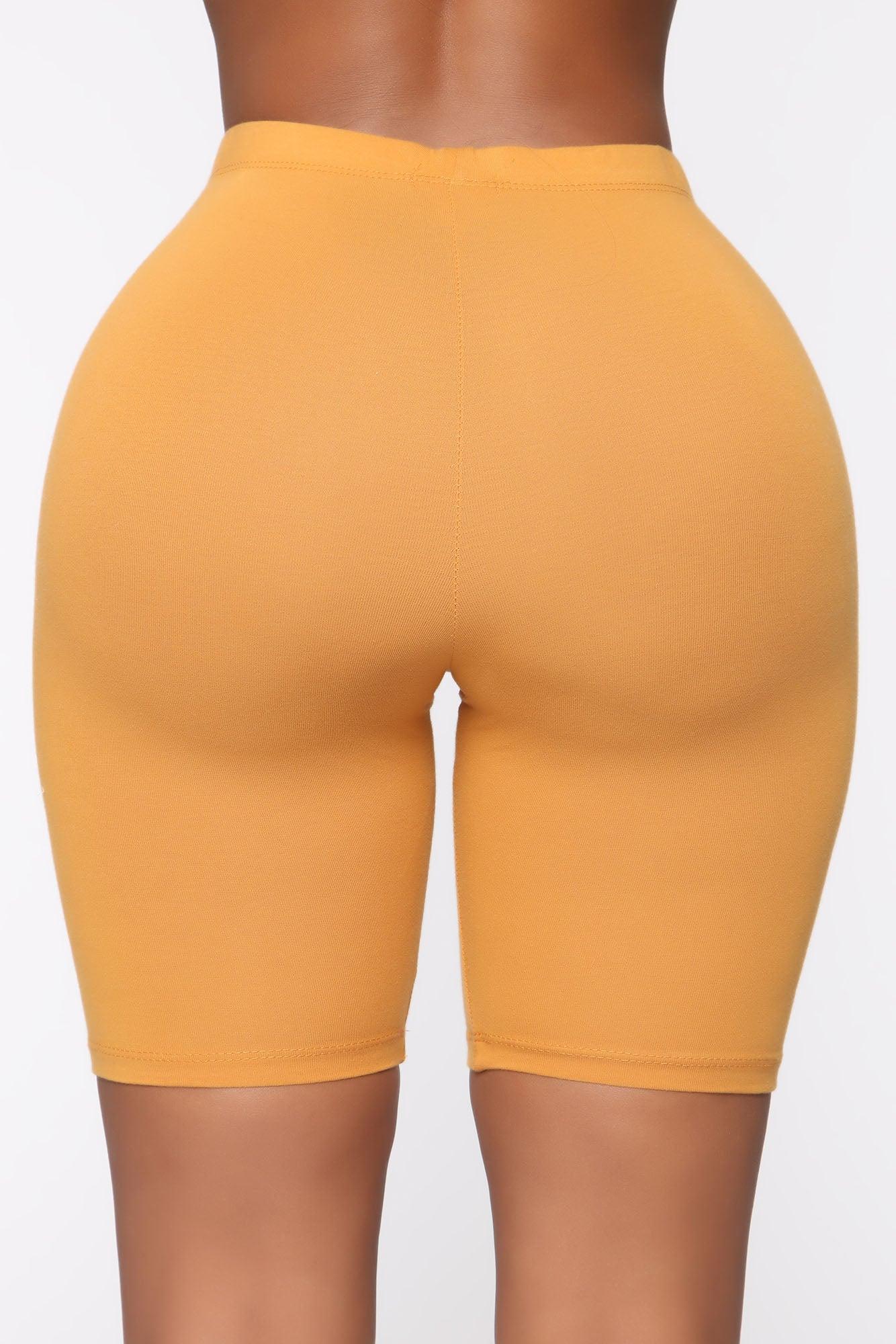 Natalee Biker Shorts - Mustard Product Image