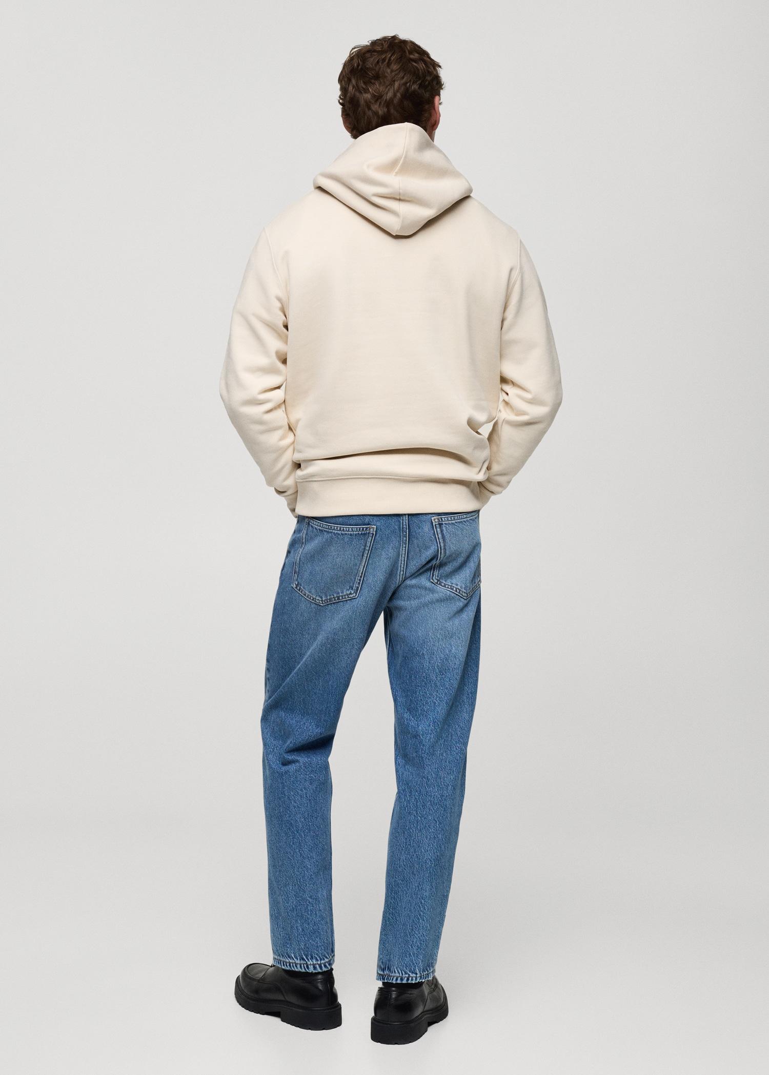 Hoodie cotton sweatshirt - Men | MANGO USA Product Image