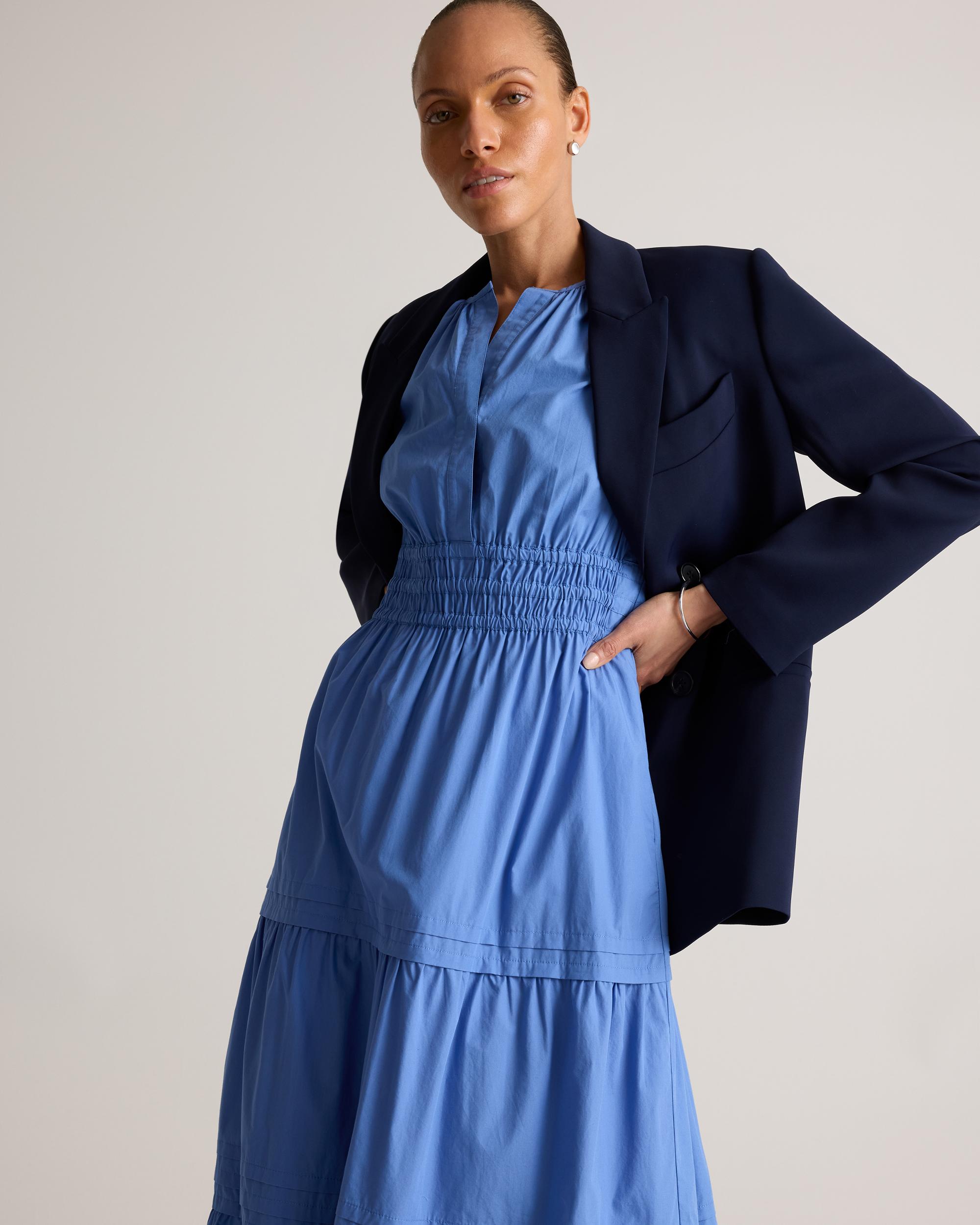 Quince | Women's Poplin Tiered Maxi Dress Cotton Product Image