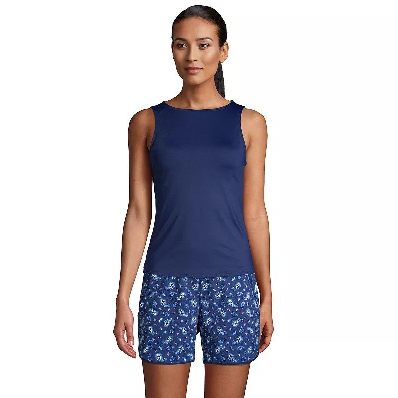 Women's Lands' End D-Cup UPF 50 High Neck Tankini Swimsuit Top,  Product Image