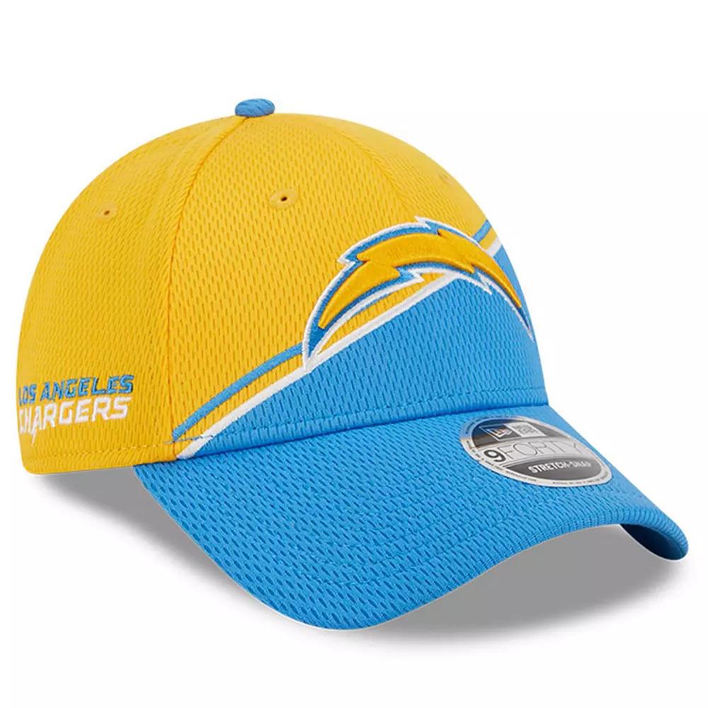 Men's New Era  Gold/Powder Blue Los Angeles Chargers 2023 Sideline 9FORTY Adjustable Hat Product Image