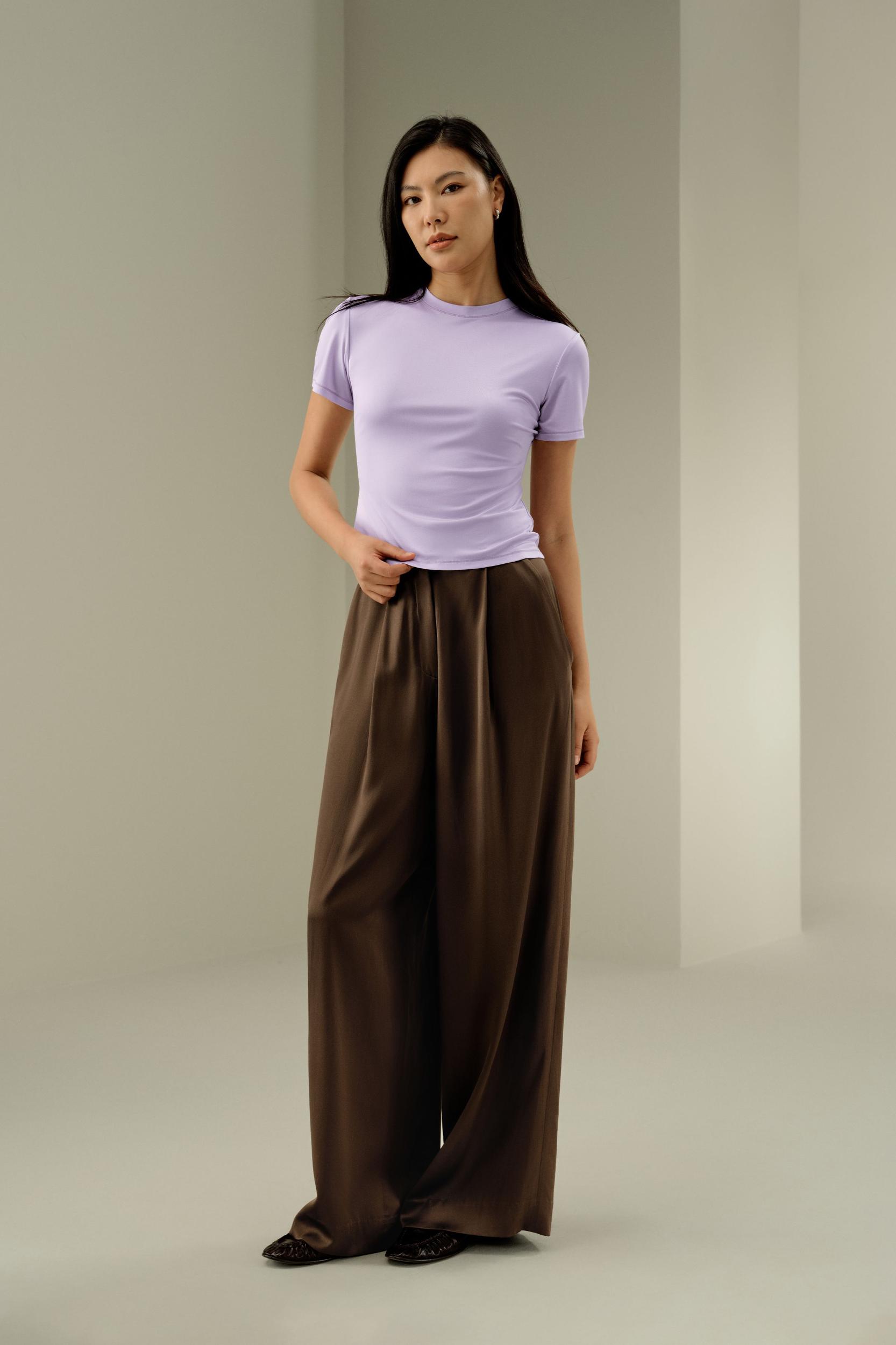 Slim Fitted Silk Jersey Tee Product Image