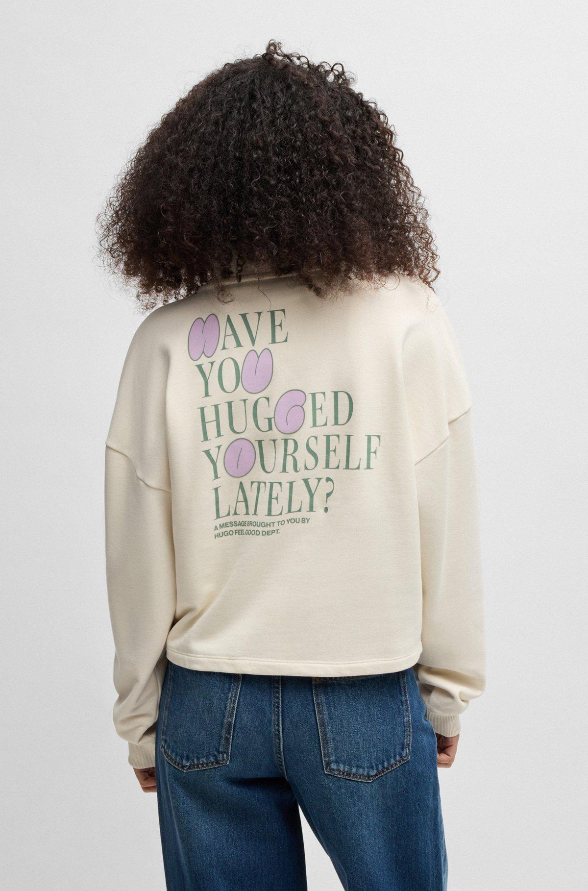 Cotton-terry sweatshirt with seasonal logo graphics Product Image