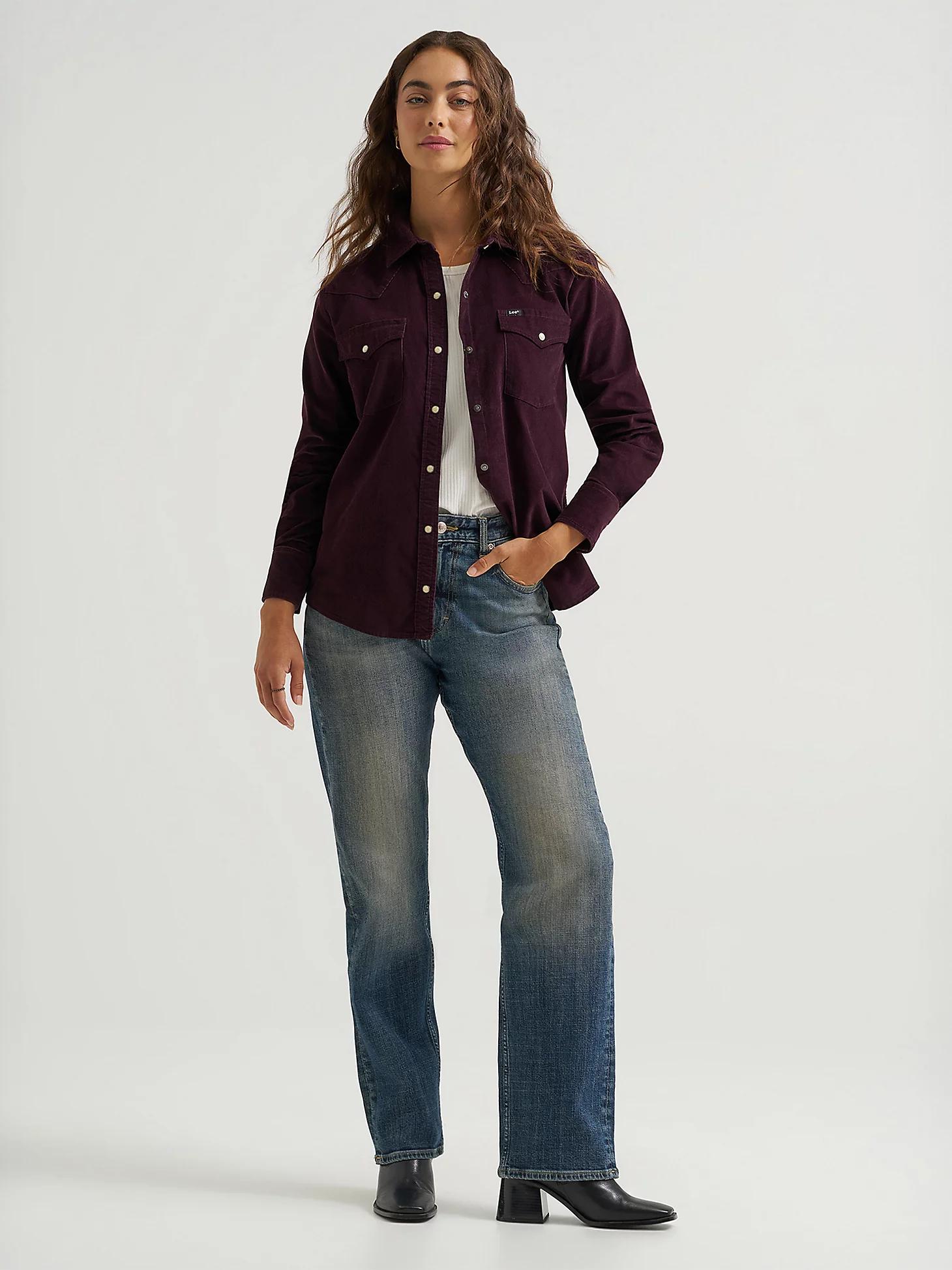 Women's Corduroy Western Snap Front Shirt | Women's Tops & Tees | Lee® Product Image