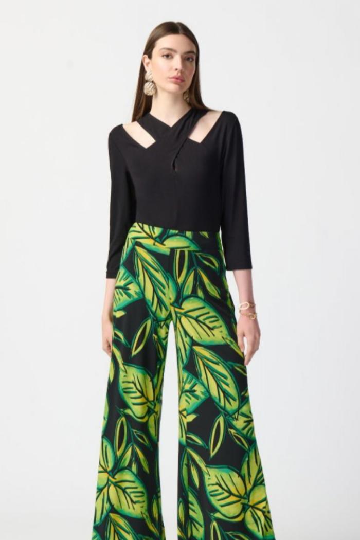 Black Bamboo Jersey Cutout Top Product Image