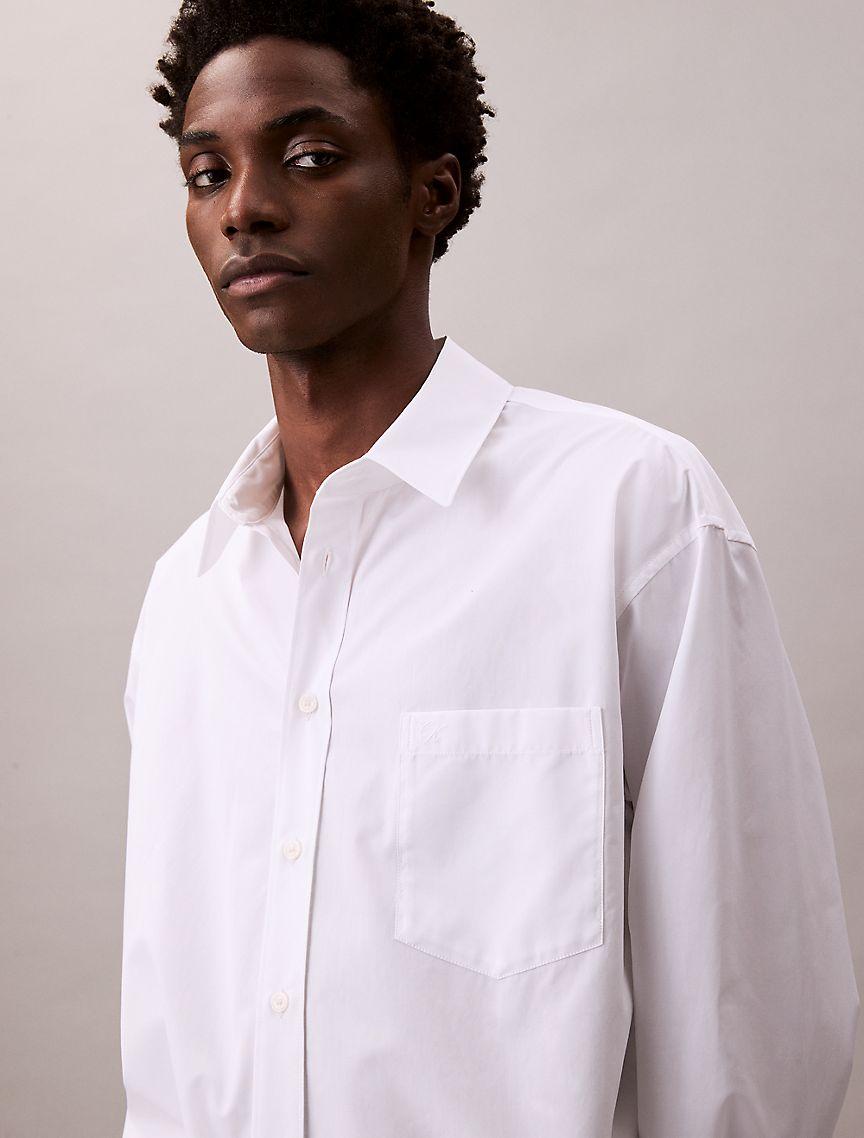 Oversized Cotton Poplin Button-Down Product Image