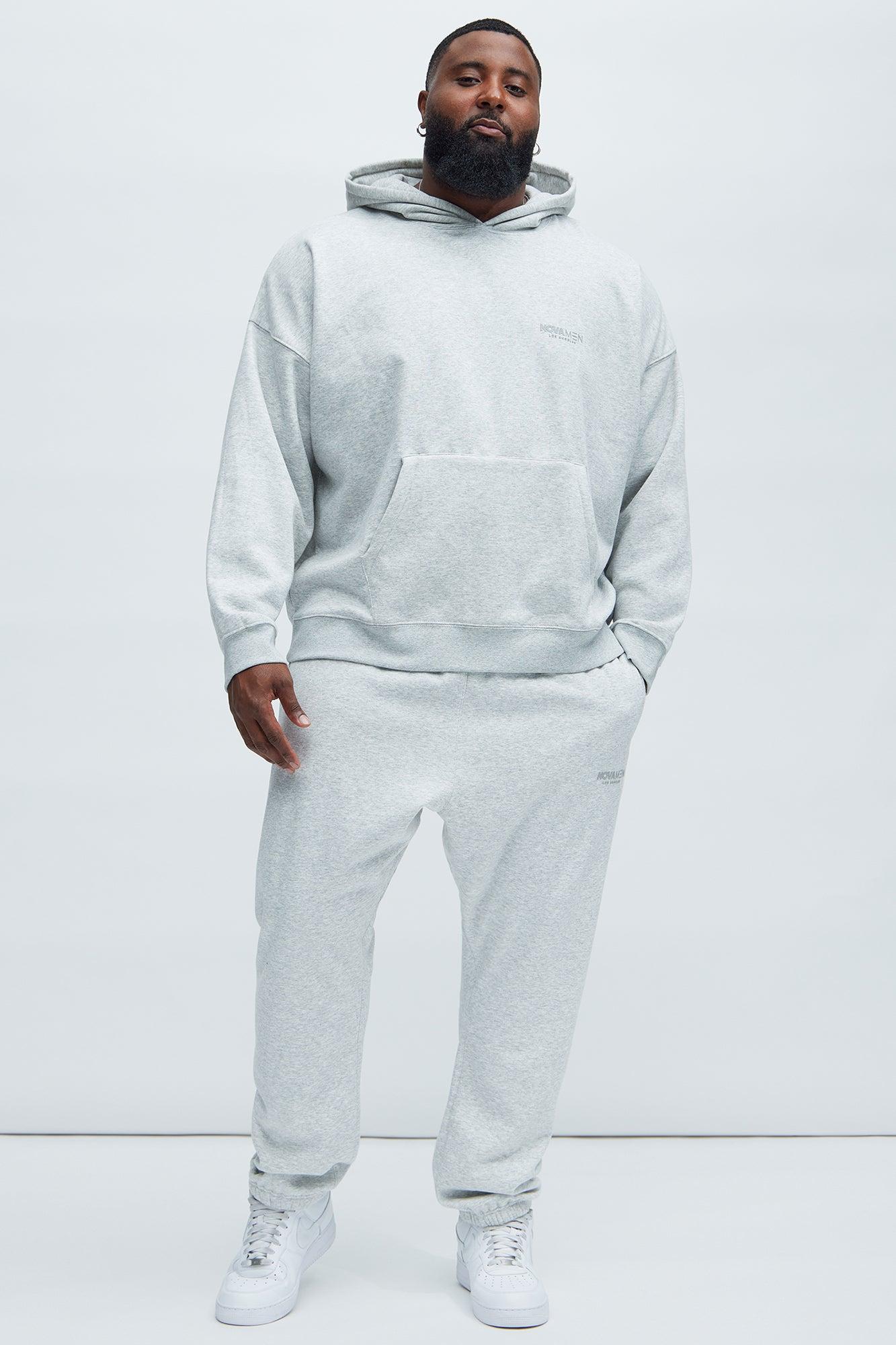 Tyson Novamen Oversized Heavyweight Hoodie - Heather Grey Product Image