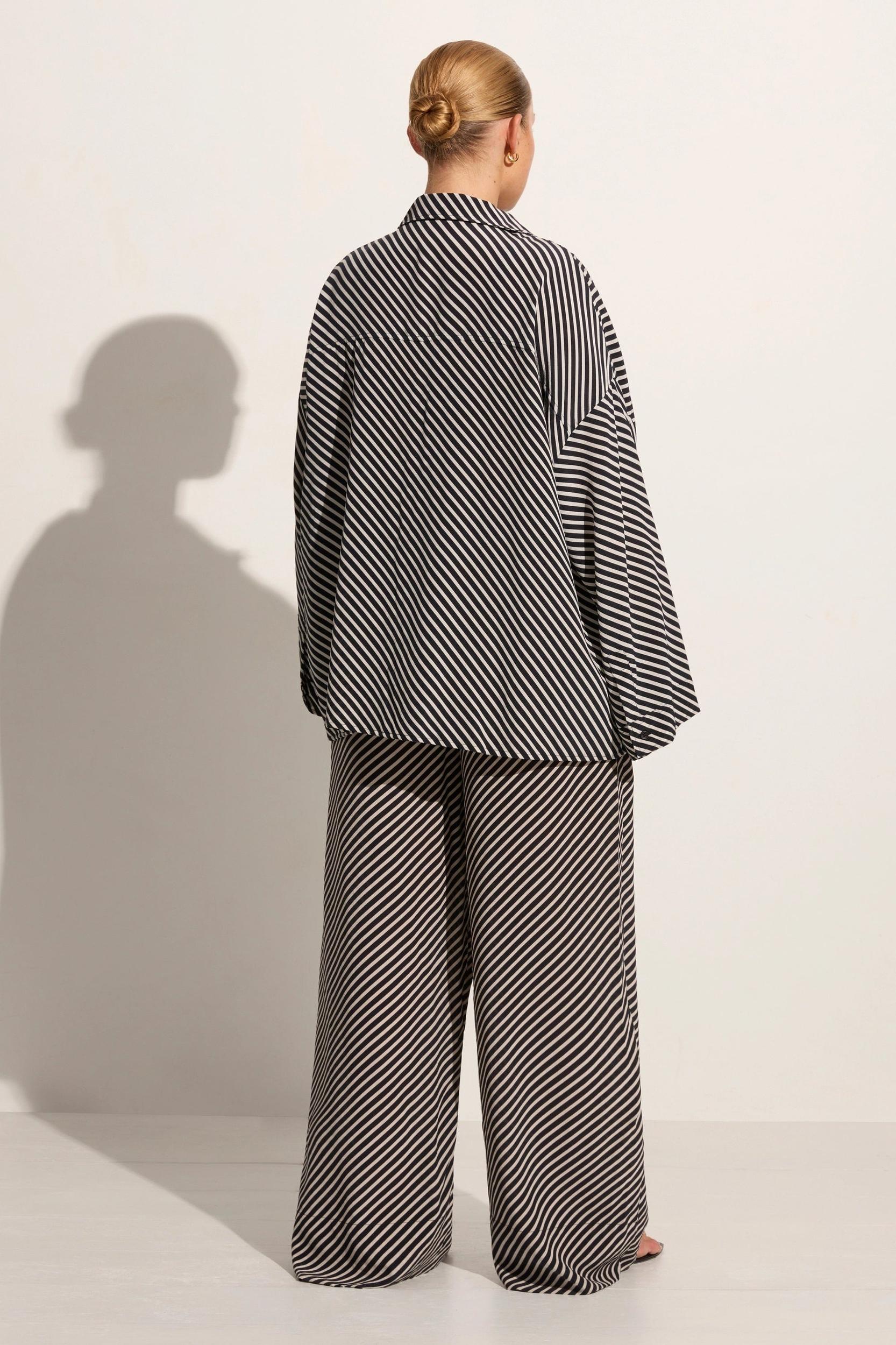 Amici Shirt Toscano Stripe Black - Final Sale Product Image