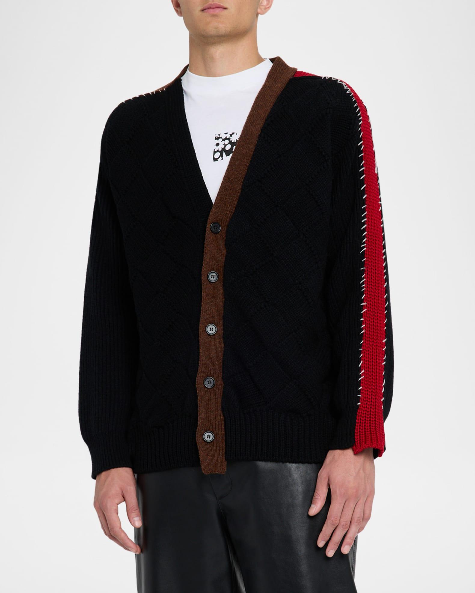 Men's Wool Mix Knit Cardigan Product Image
