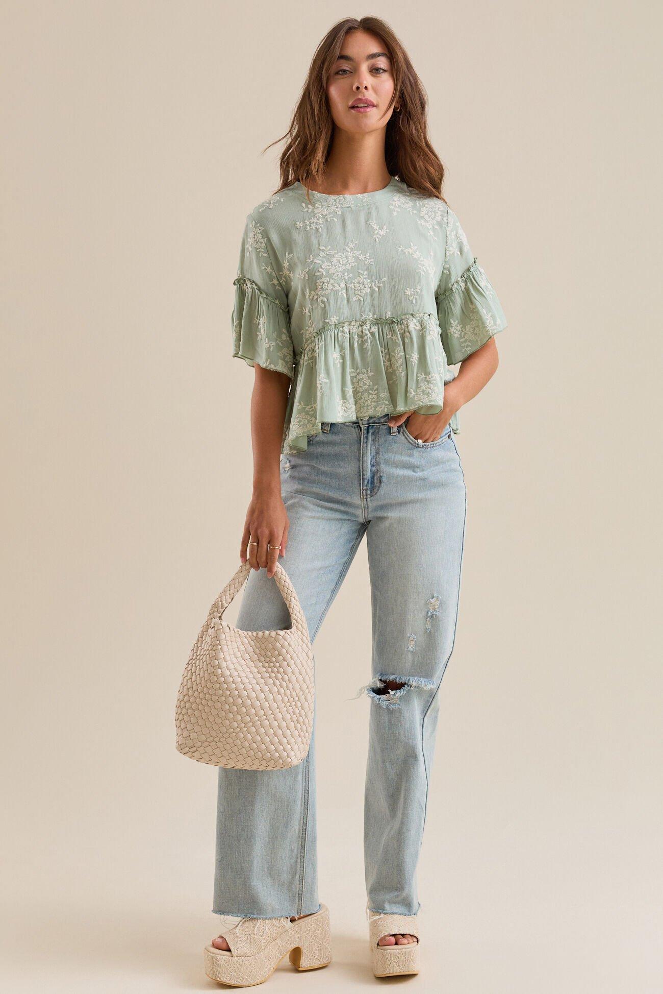 Wanda Ruffle Babydoll Top Product Image