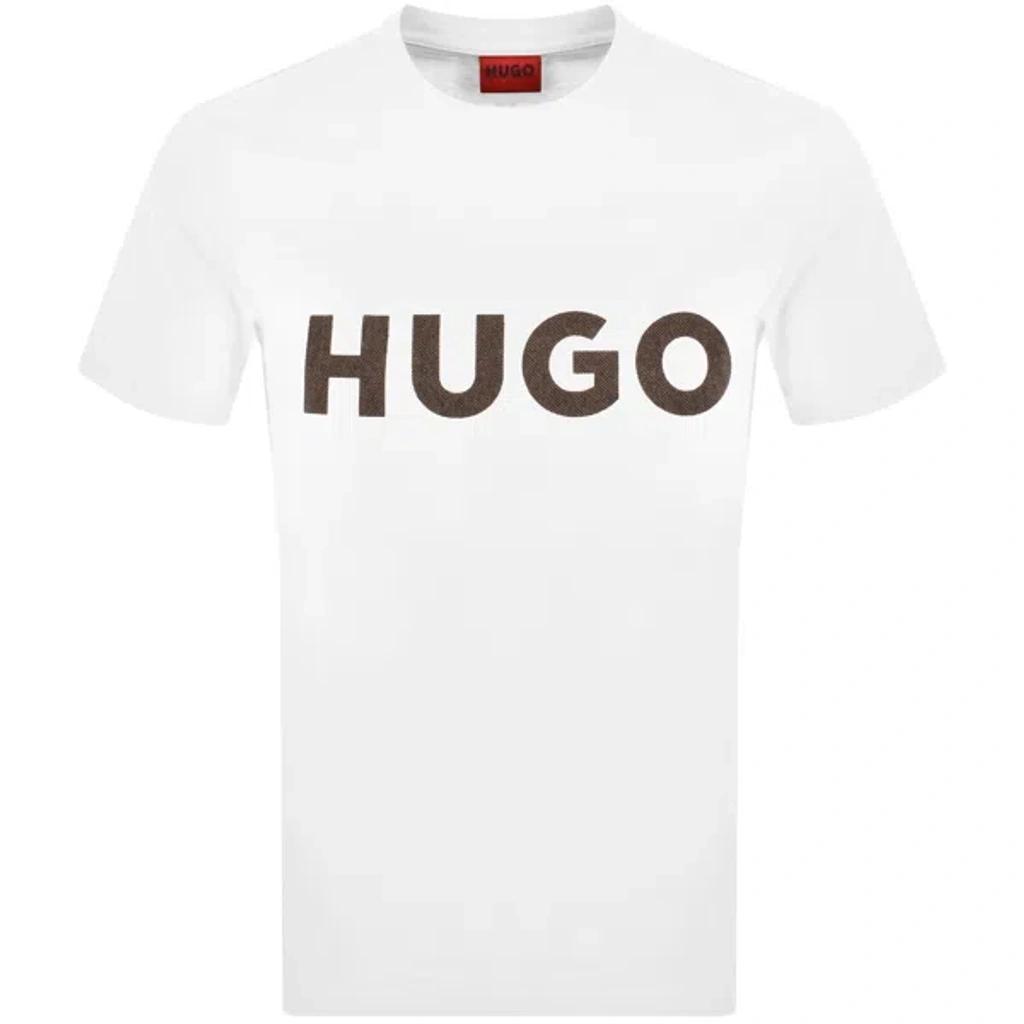 HUGO BOSS Hugo Dulivio Crew Neck T Shirt White Product Image