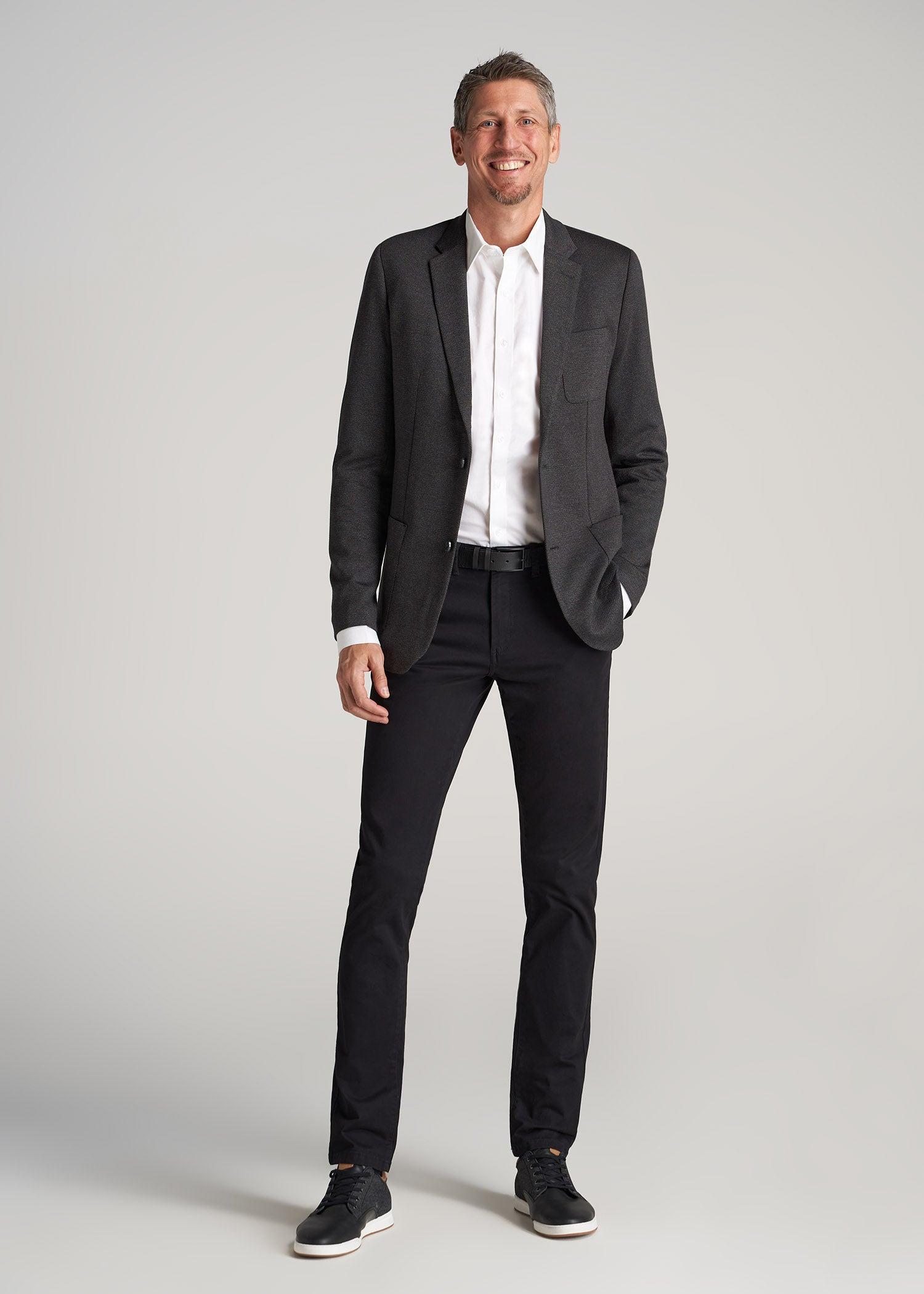 Carman TAPERED Chinos for Tall Men in Black Male Product Image