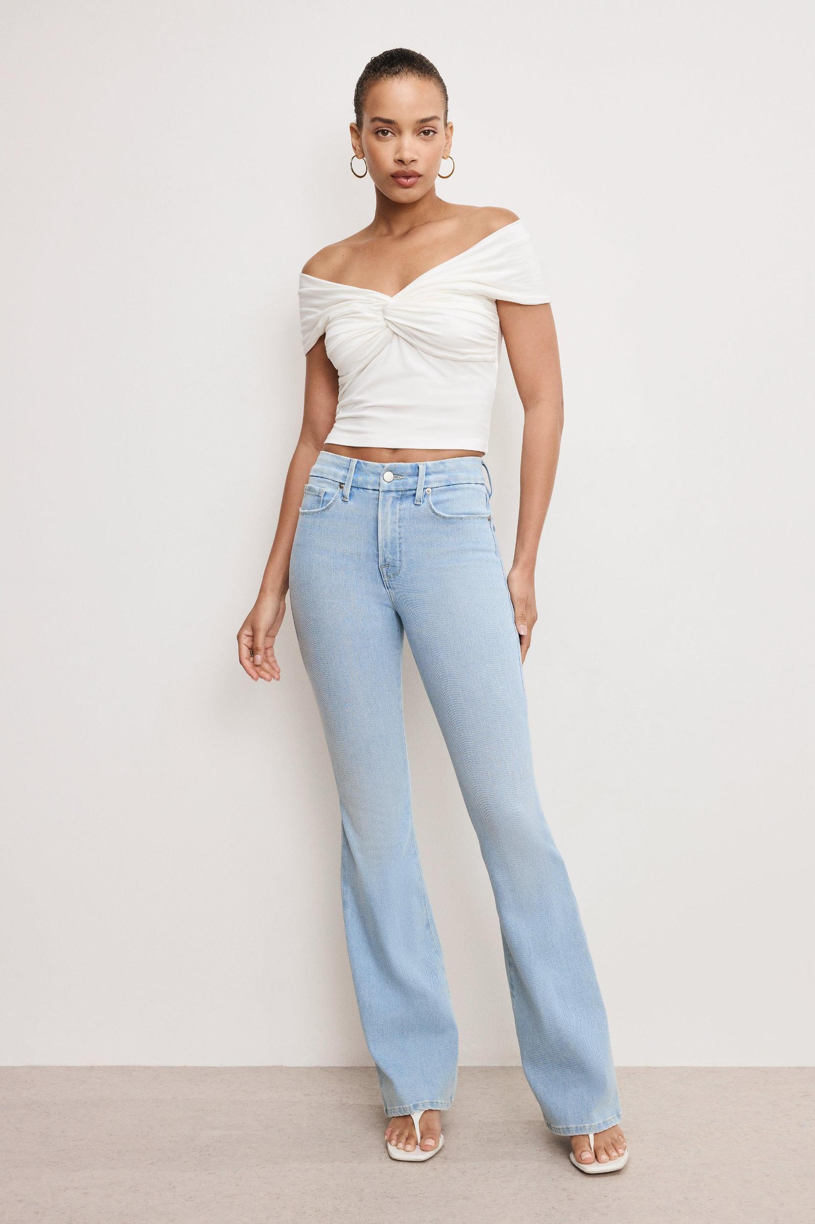 STRETCH  JERSEY TWIST OFF TOP | CLOUD WHITE Product Image