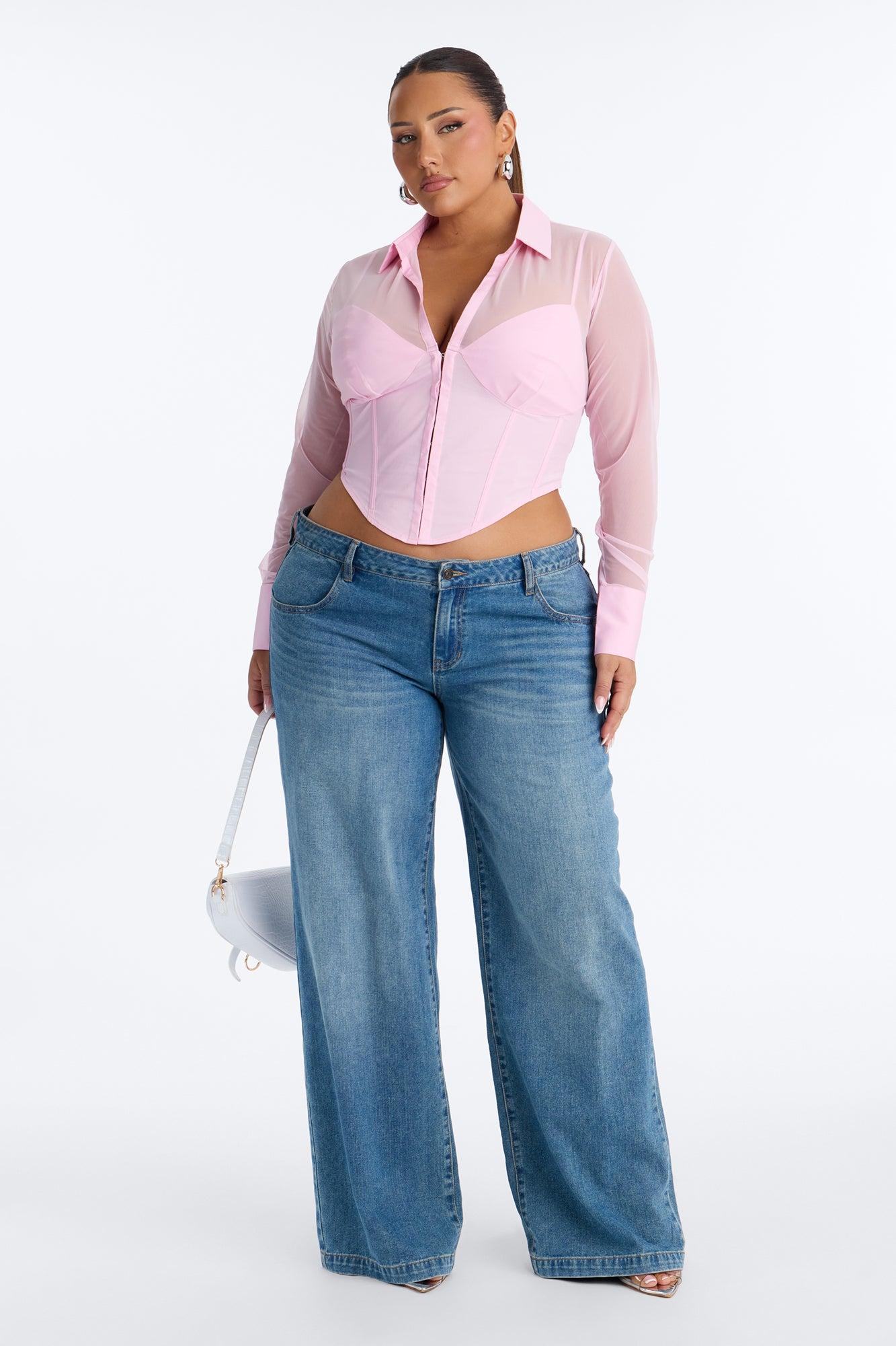 Business As Usual Corset Top - Pink Female Product Image