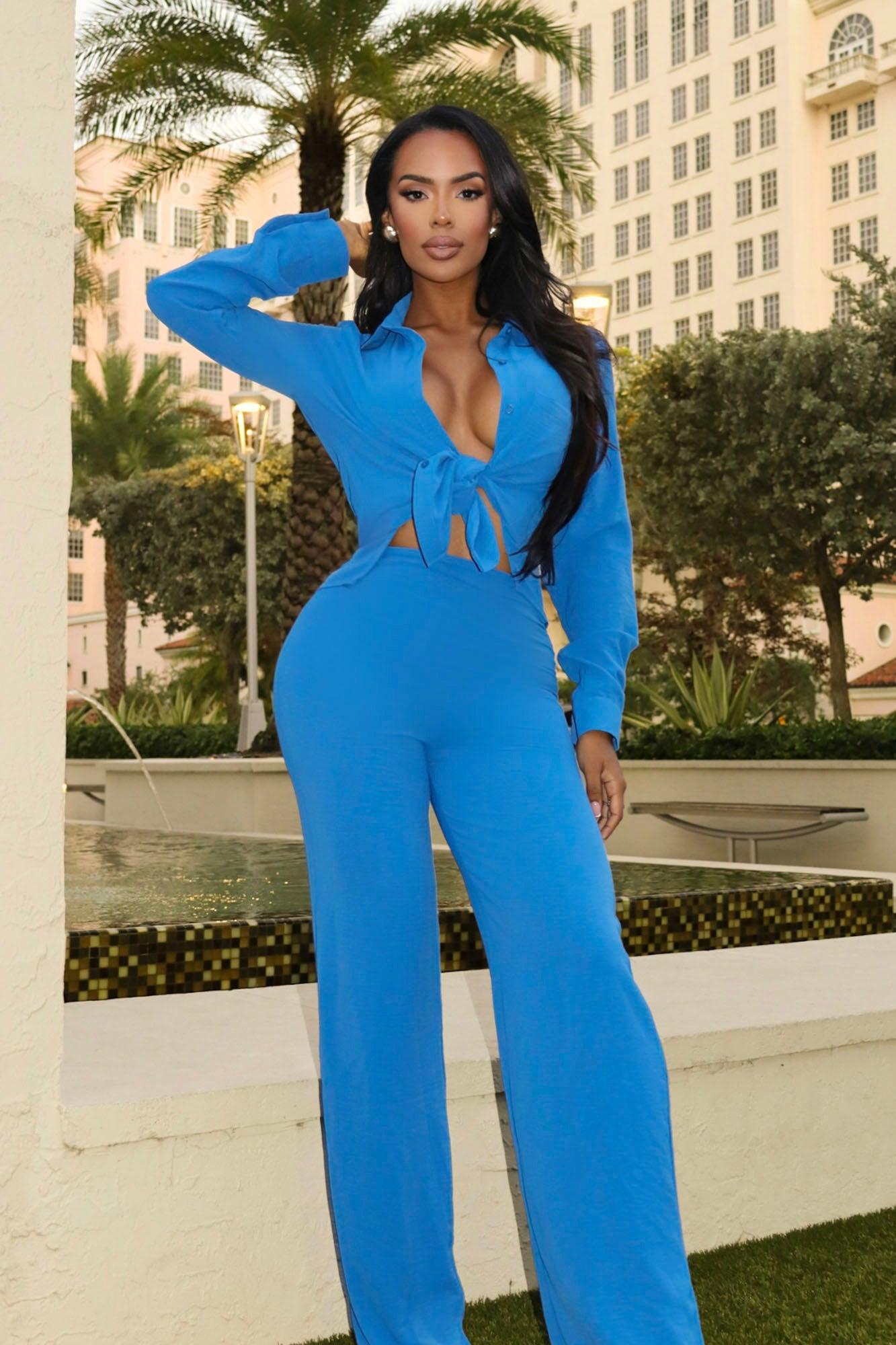 Makenzie Pant Set - Blue Product Image