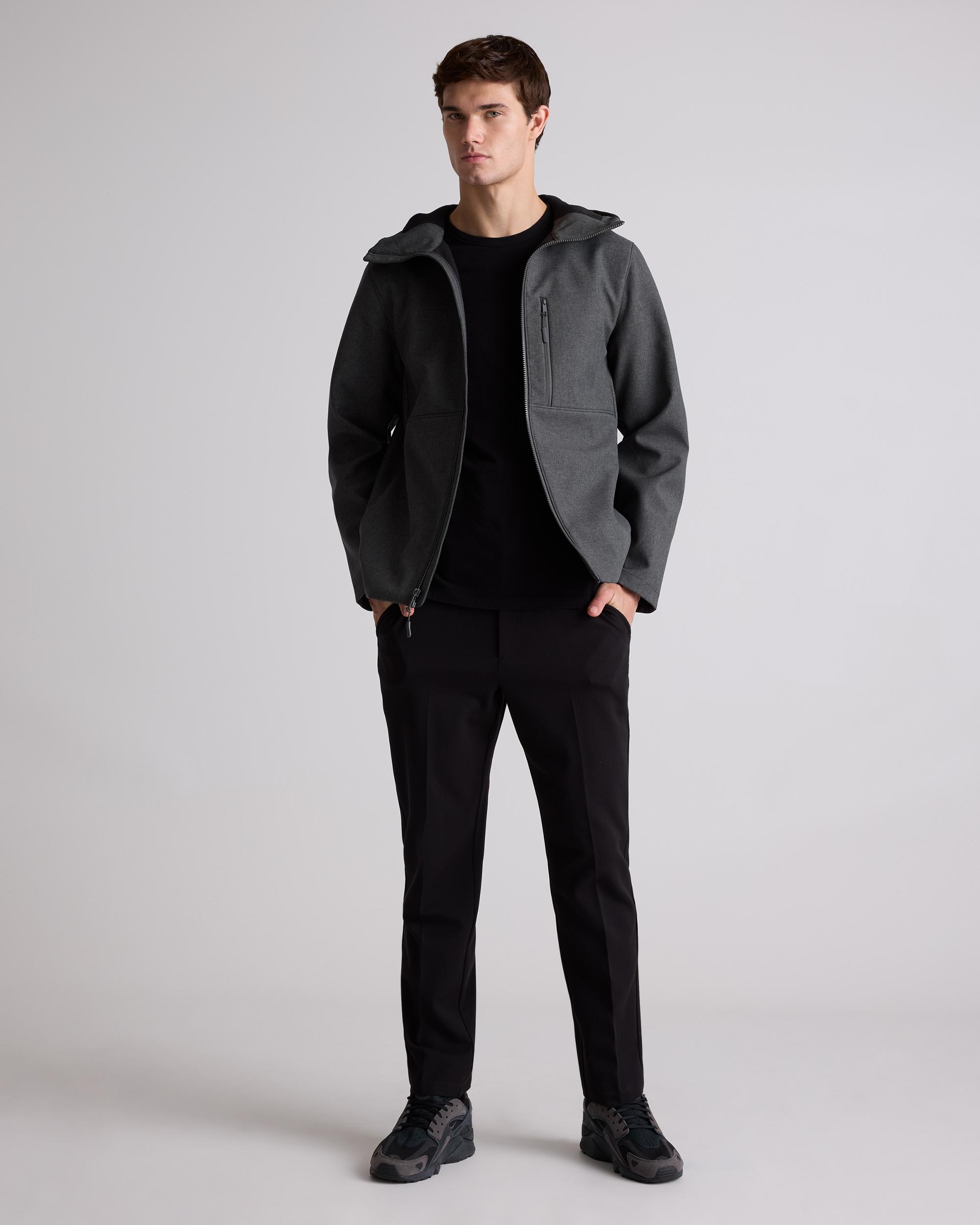 Quince | Men's Softshell Fleece-Lined Full-Zip Hooded Jacket Recycled Polyester Product Image