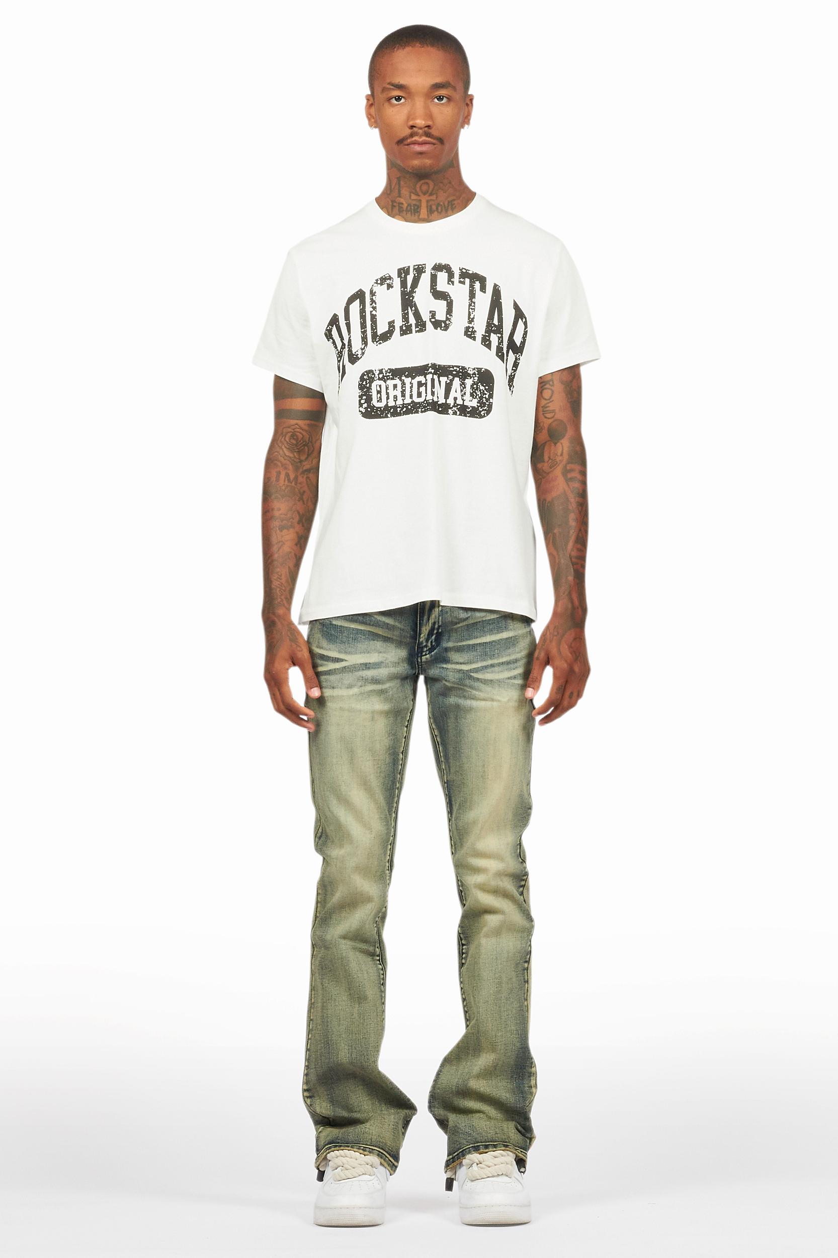 Drick Vintage Blue Flare Jean Male Product Image