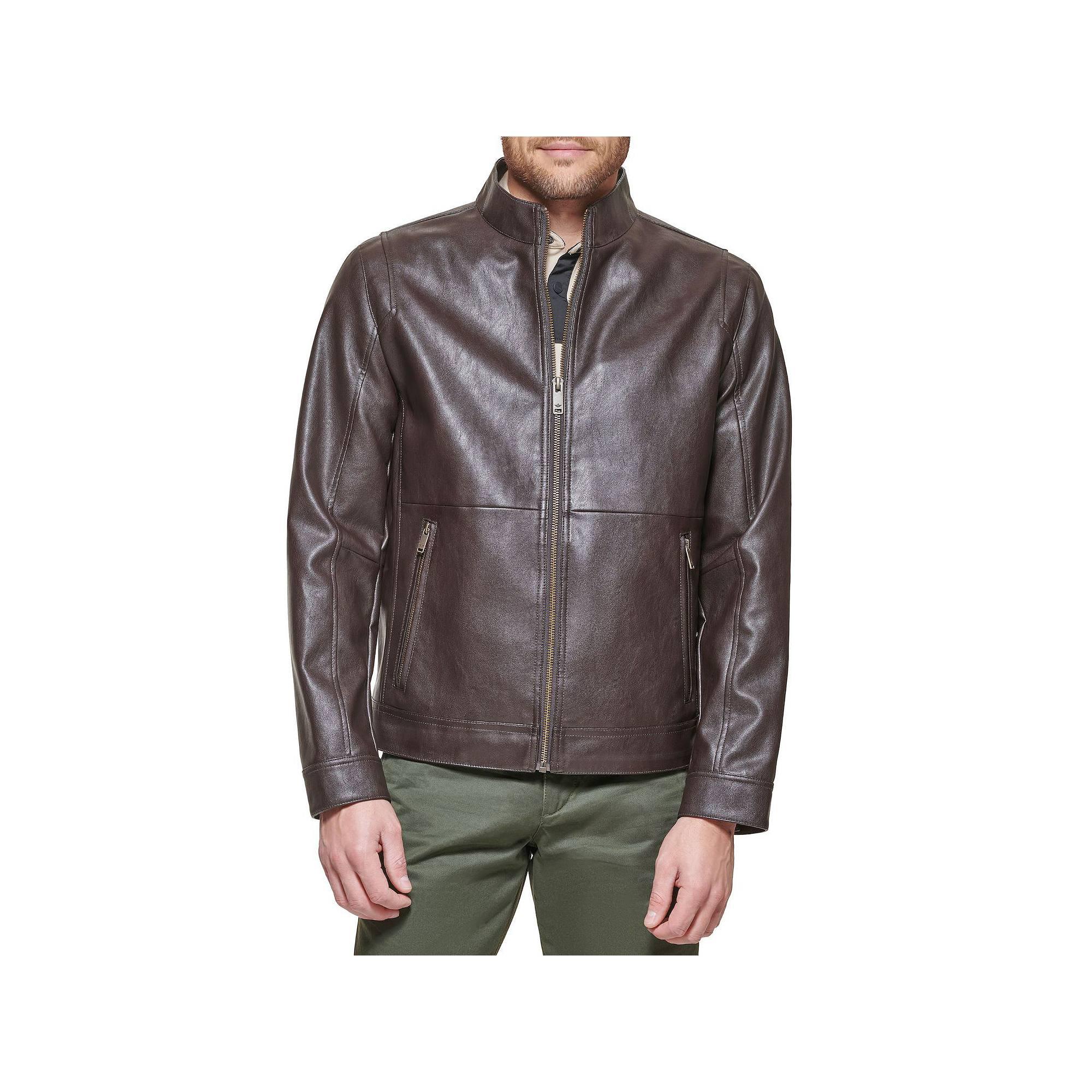 Men's Dockers® Faux Leather Racer Jacket,  Product Image