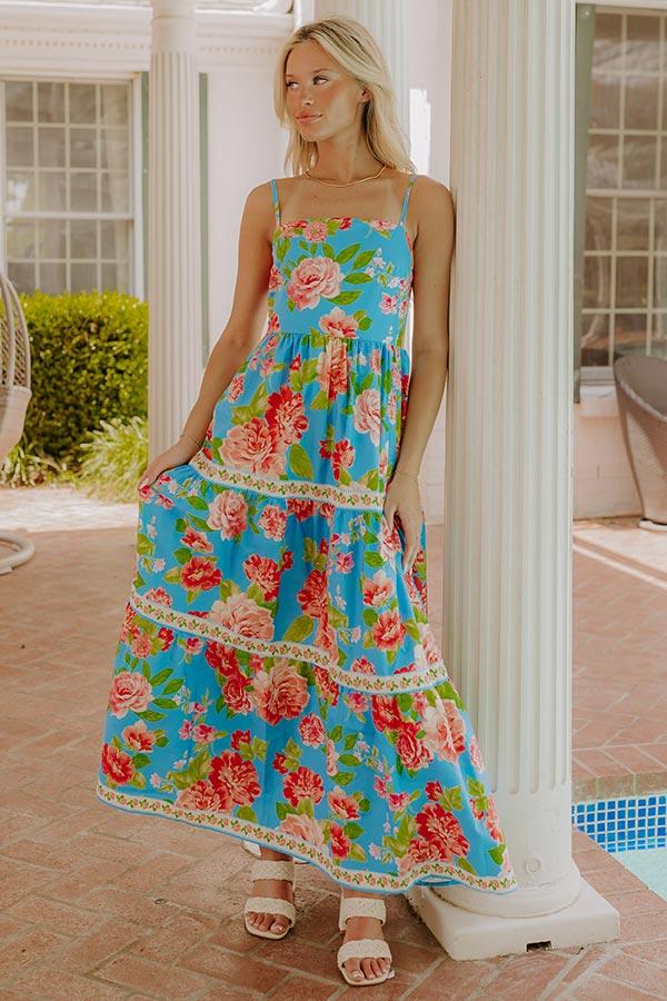 Peonies Pretty Floral Midi Dress Product Image