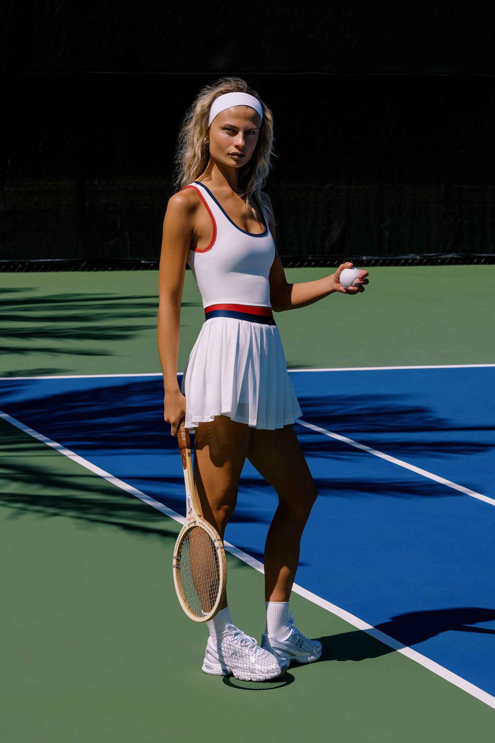 Irina Skirt Cherry Indigo Colorblock Product Image