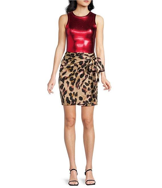 Never Fully Dressed Ribbed Metallic Crew Neck Sleeveless Tank Top Product Image