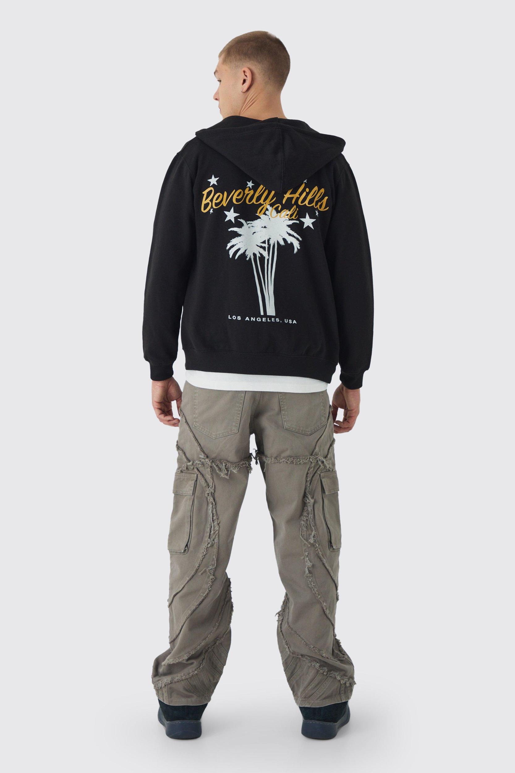 Relaxed Twill Distressed Panelled Cargo Pants | boohooMAN USA Product Image