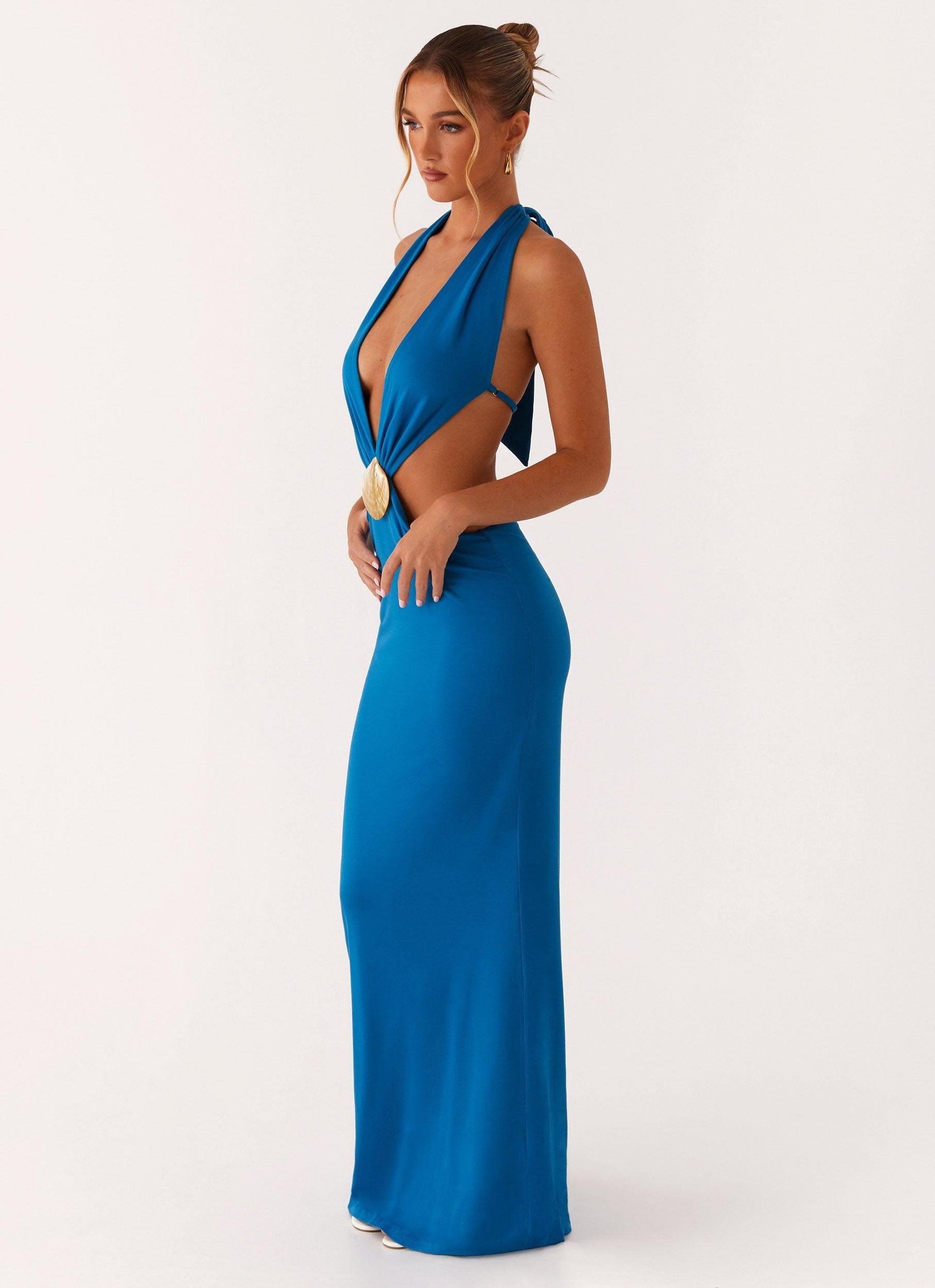 Flossy Maxi Dress - Royal Blue Product Image