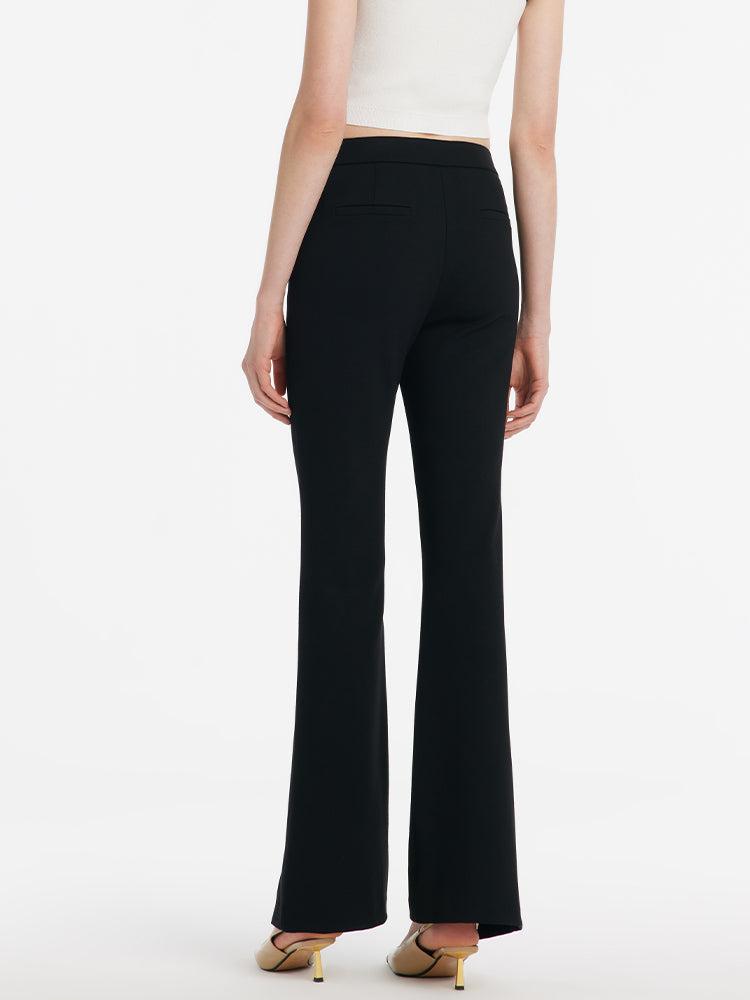Mid-Rise Slit Micro-Flared Women Pants Product Image