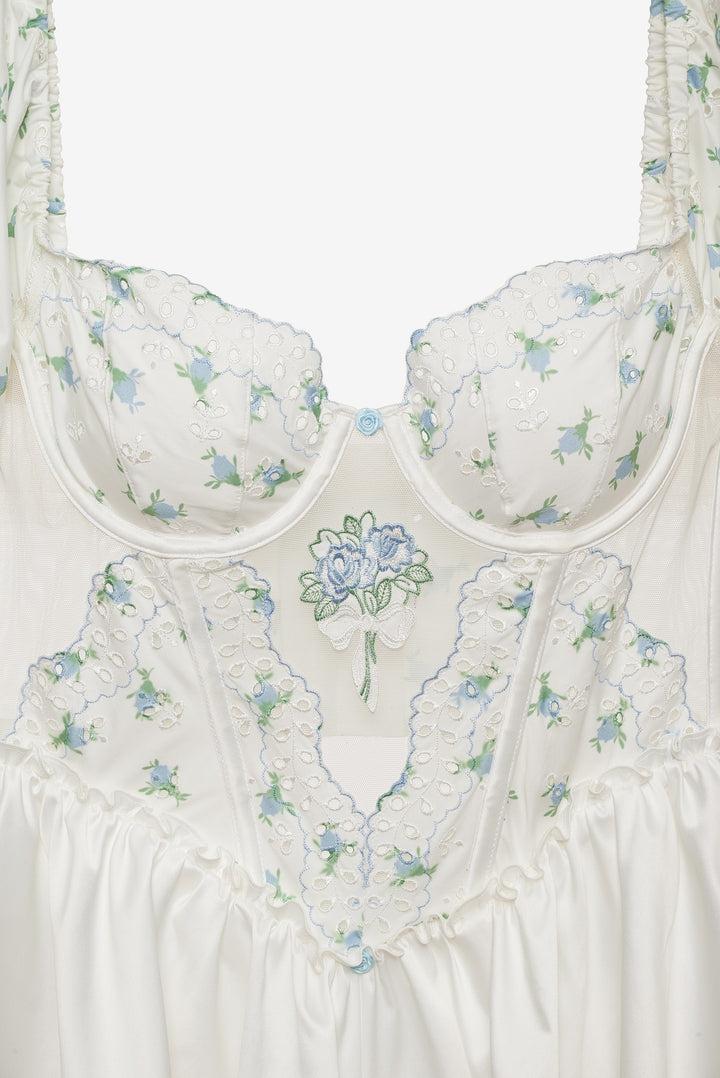 Budding Blossom Sleep Romper — White Product Image