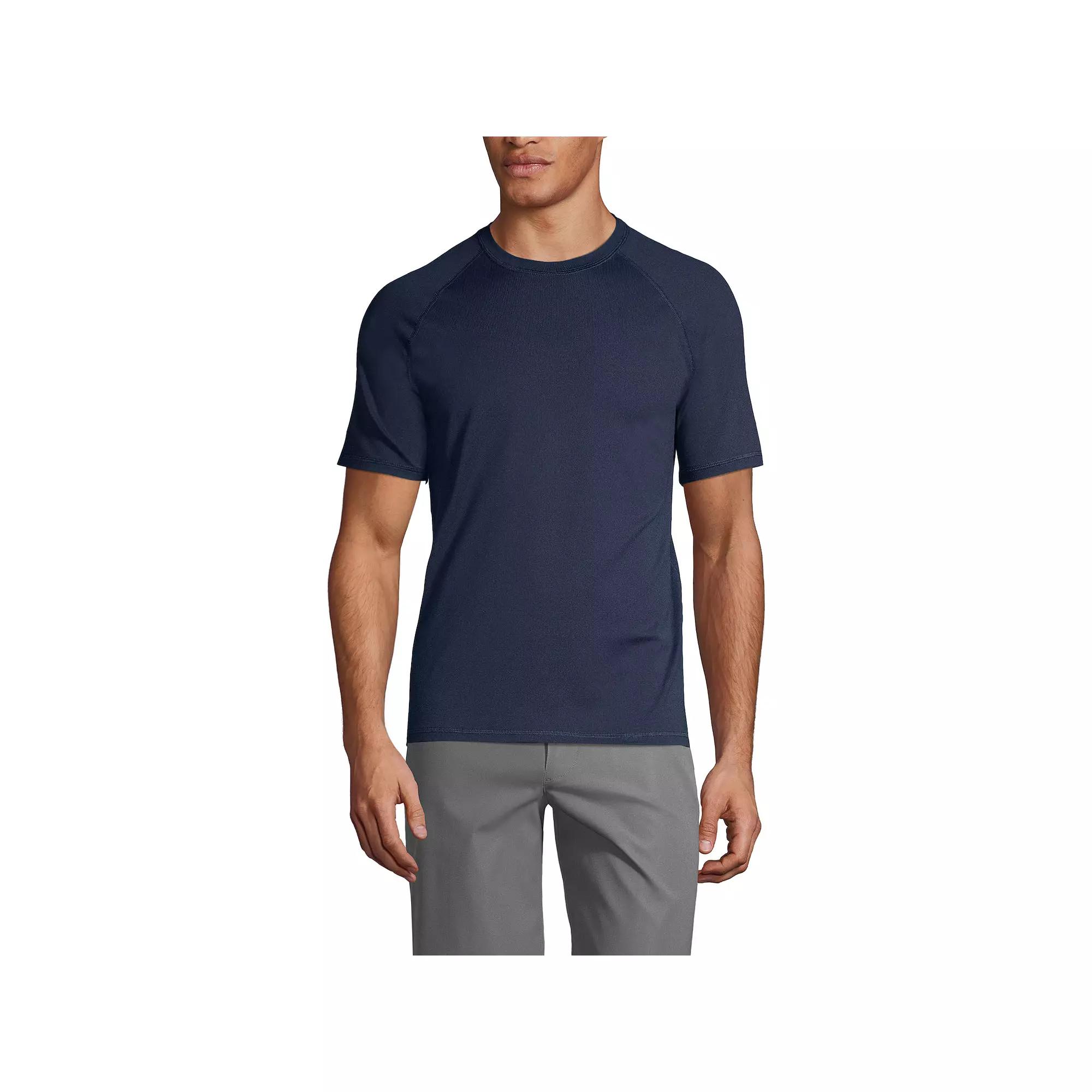 Men's Lands' End School Uniform Short Sleeve Active Tee,  Product Image