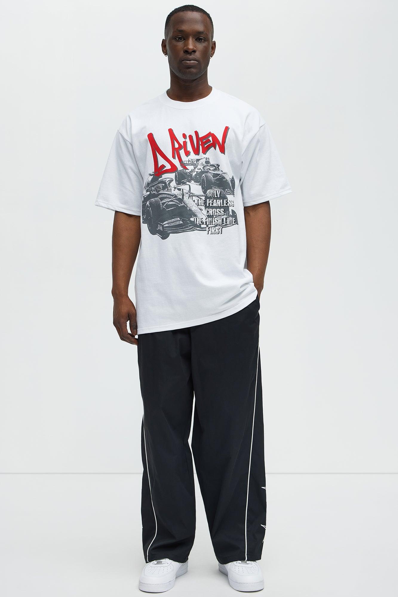 Driven To Win Oversized Short Sleeve Tee - White Male Product Image