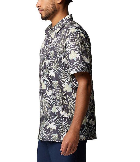 Columbia PFG Super Slack Tide Short-Sleeve Tropical Printed Woven Camp Shirt Product Image