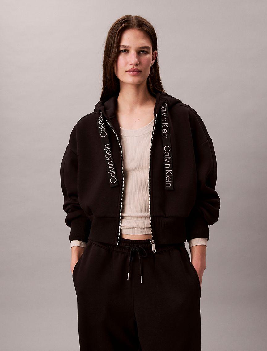 Logo Tape Zip Relaxed Hoodie  Product Image