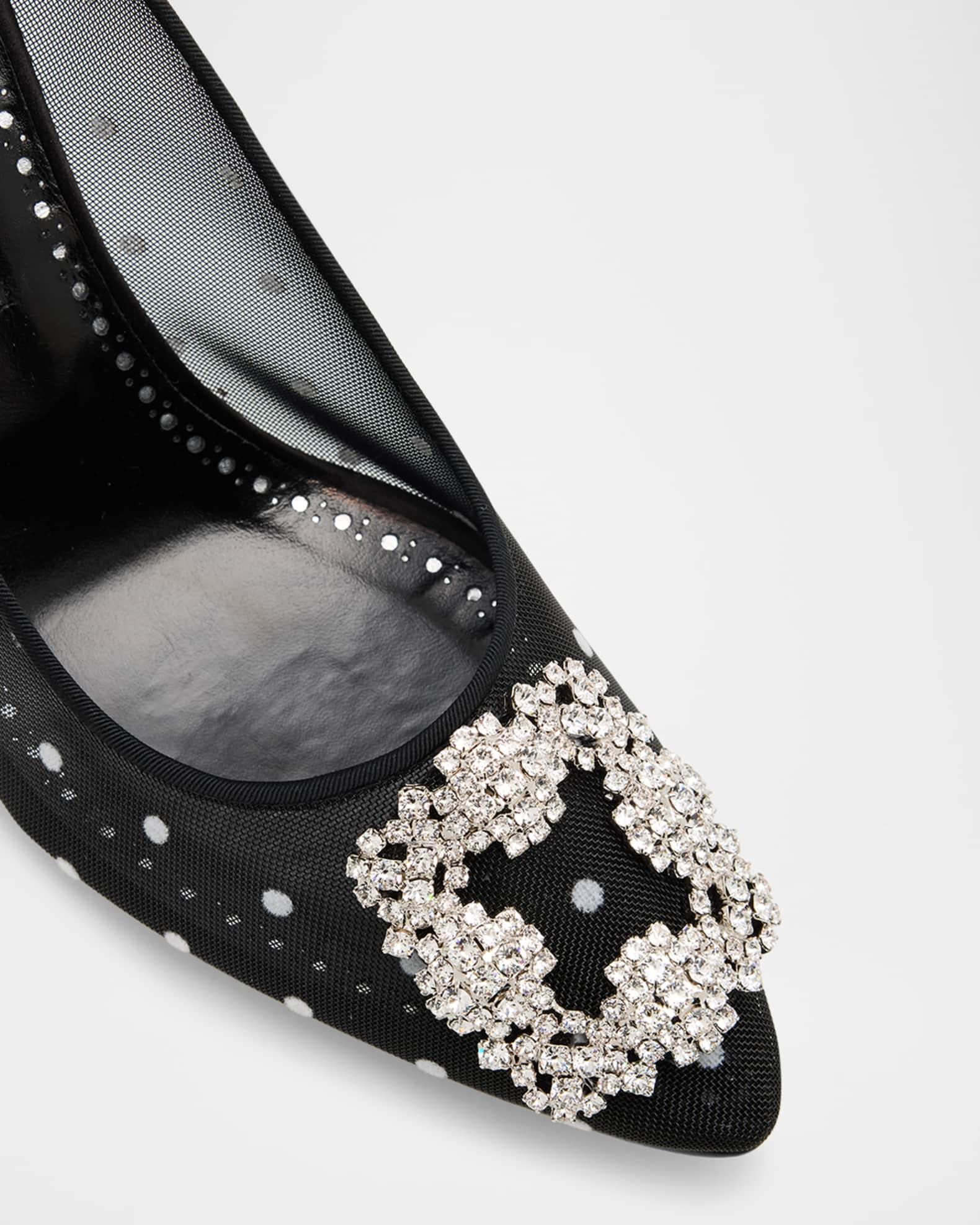 Hangisi Polka-Dot Mesh Pumps Product Image