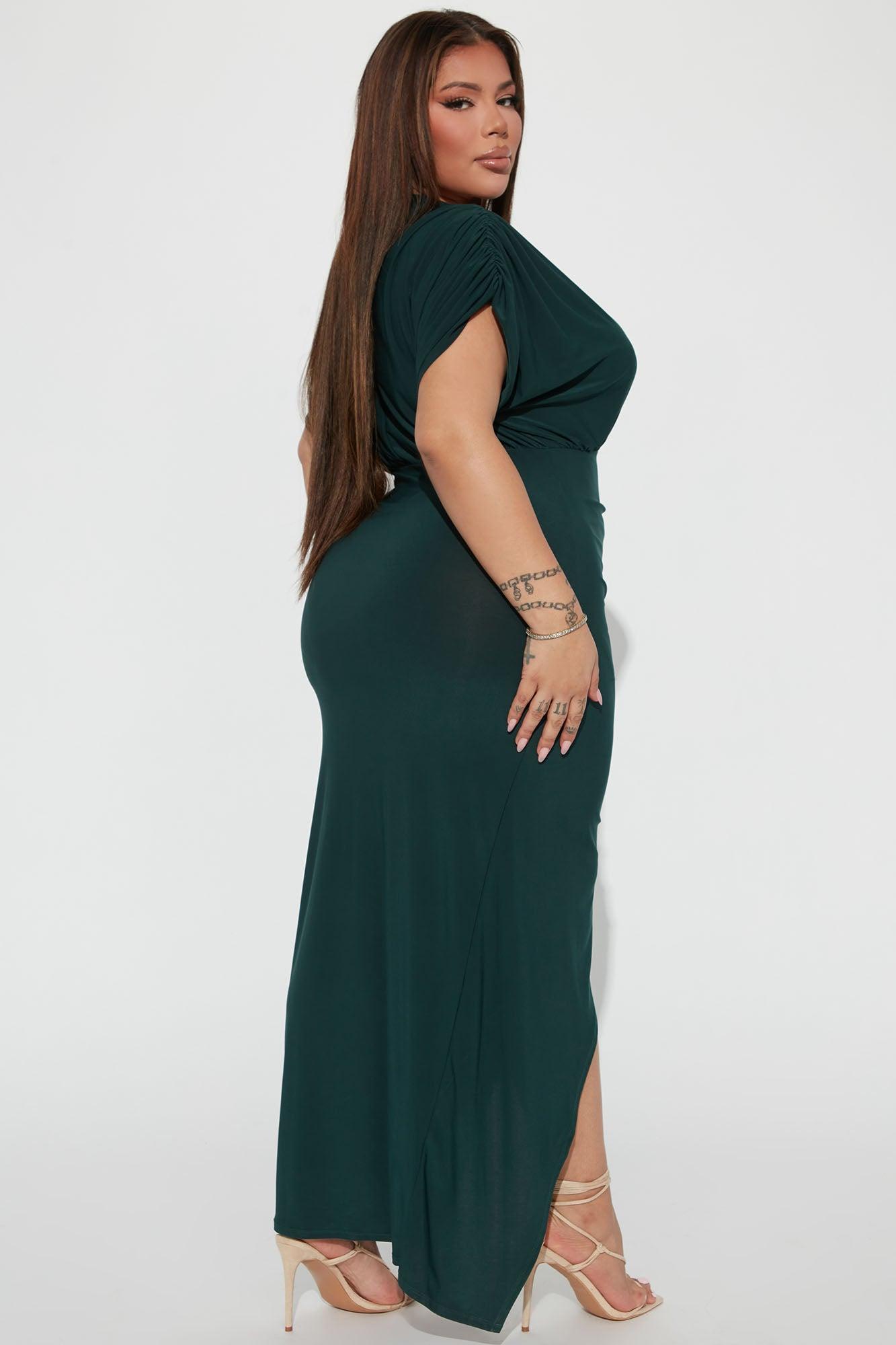 Alex Off Shoulder Maxi Dress - Hunter Product Image