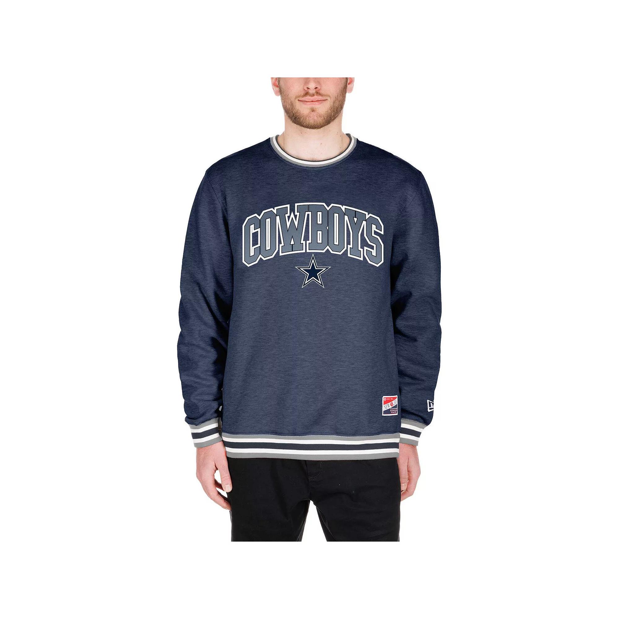 Men's New Era Navy Dallas Cowboys Big & Tall Pullover Sweatshirt,  Product Image