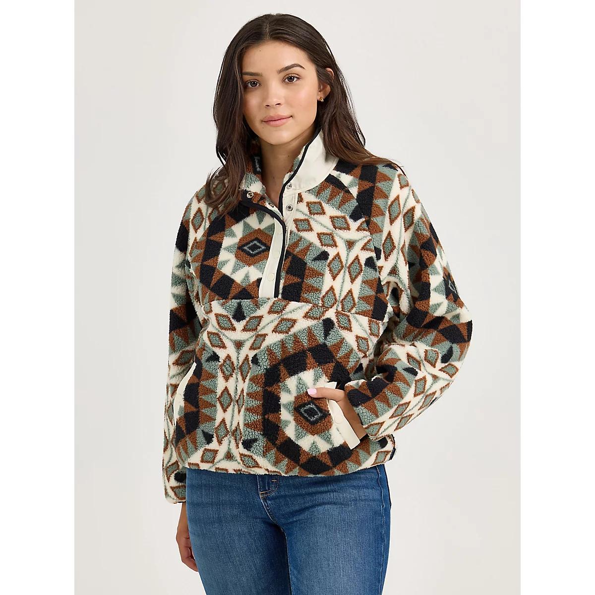 Women's Wrangler Retro® Half-Snap Sherpa Pullover Product Image